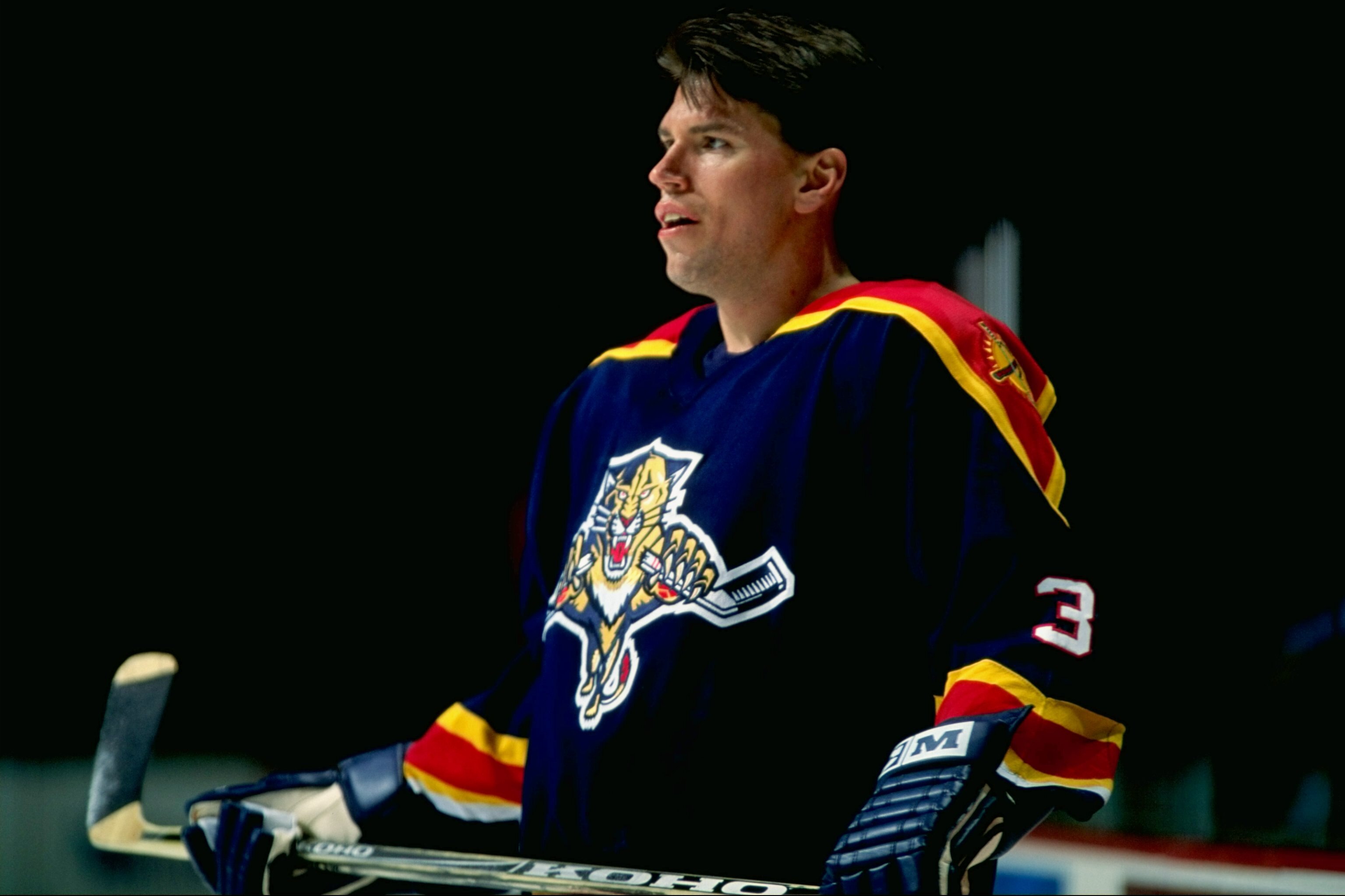 13 Feb 1999:  Paul Laus #3 of the Florida Panthers waits on the ice during the game against the Montreal Canadiens at the Molson Centre in Montreal, Canada. The Canadiens defeated the Panthers 0-4. Mandatory Credit: Robert Laberge  /Allsport