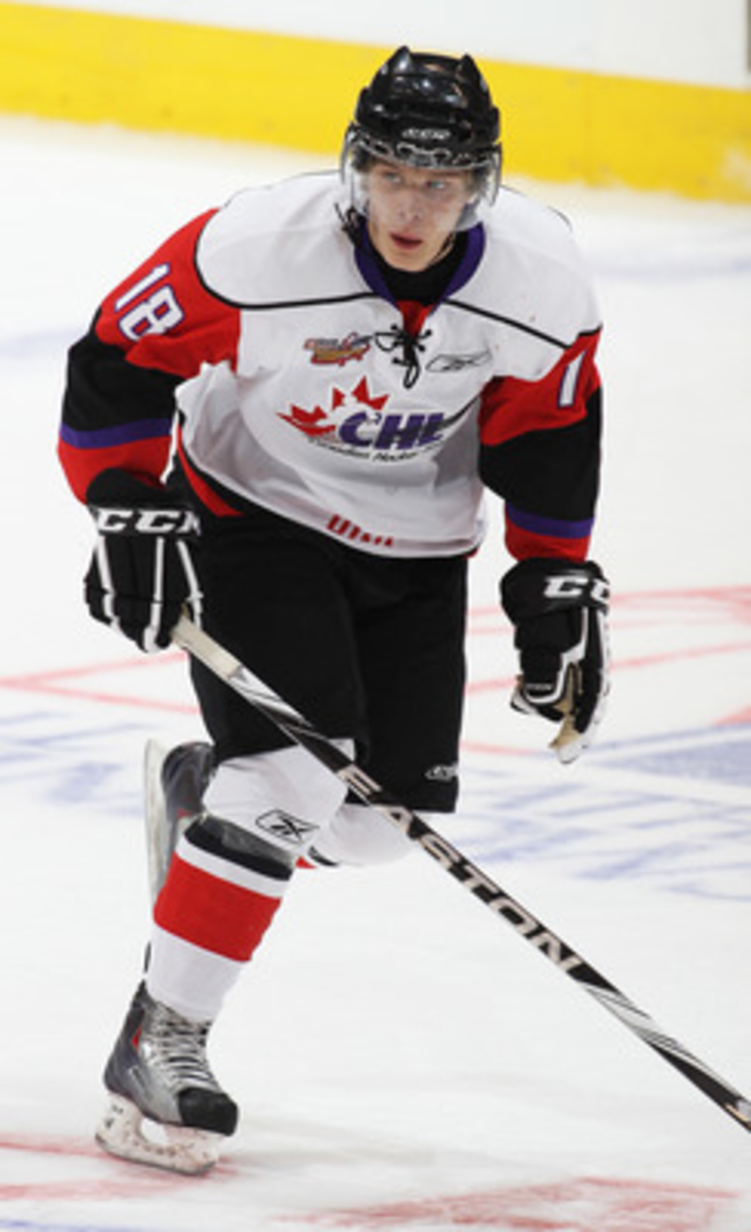 TORONTO, CAN - JANUARY 19:  Vladislav Namestnikov #18 of Team Orr skates against Team Cherry in the 2011 Home Hardware Top Prospects game on January 19, 2011 at the Air Canada Centre in Toronto, Canada. Team Orr defeated Team Cherry 7-1. (Photo by Claus A