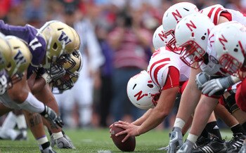 SEATTLE - SEPTEMBER 18: Long snapper P.J. Mangieri #92 of the Nebraska Cornhuskers prepares to snap the ball against the Washington Huskies on September 18, 2010 at Husky Stadium in Seattle, Washington. (Photo by Otto Greule Jr/Getty Images)