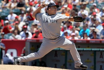 ANAHEIM, CA - JUNE 05:  Bartolo Colon #40 of the New York Yankees throws a pitch against the Los Angeles Angels of Anaheim on June 5, 2011 at Angel Stadium in Anaheim, California.  The Yankees won 5-3.  (Photo by Stephen Dunn/Getty Images)
