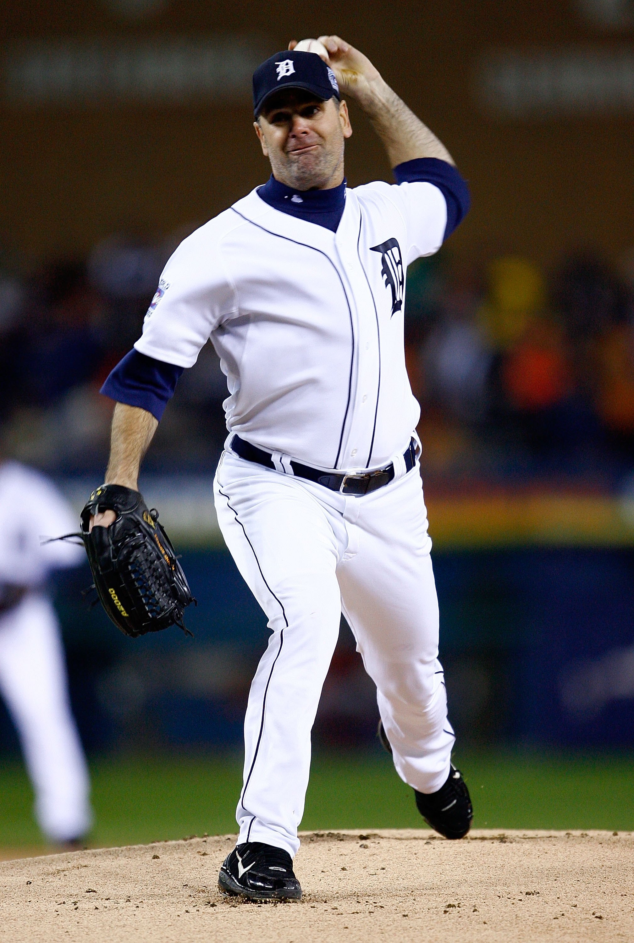 DETROIT - OCTOBER 22:  Starting pitcher Kenny Rogers #37 of the Detroit Tigers throws a pitch against the St. Louis Cardinals during Game Two of 2006 World Series October 22, 2006 at Comerica Park in Detroit, Michigan. The Tigers won 3-1 to advance to tie