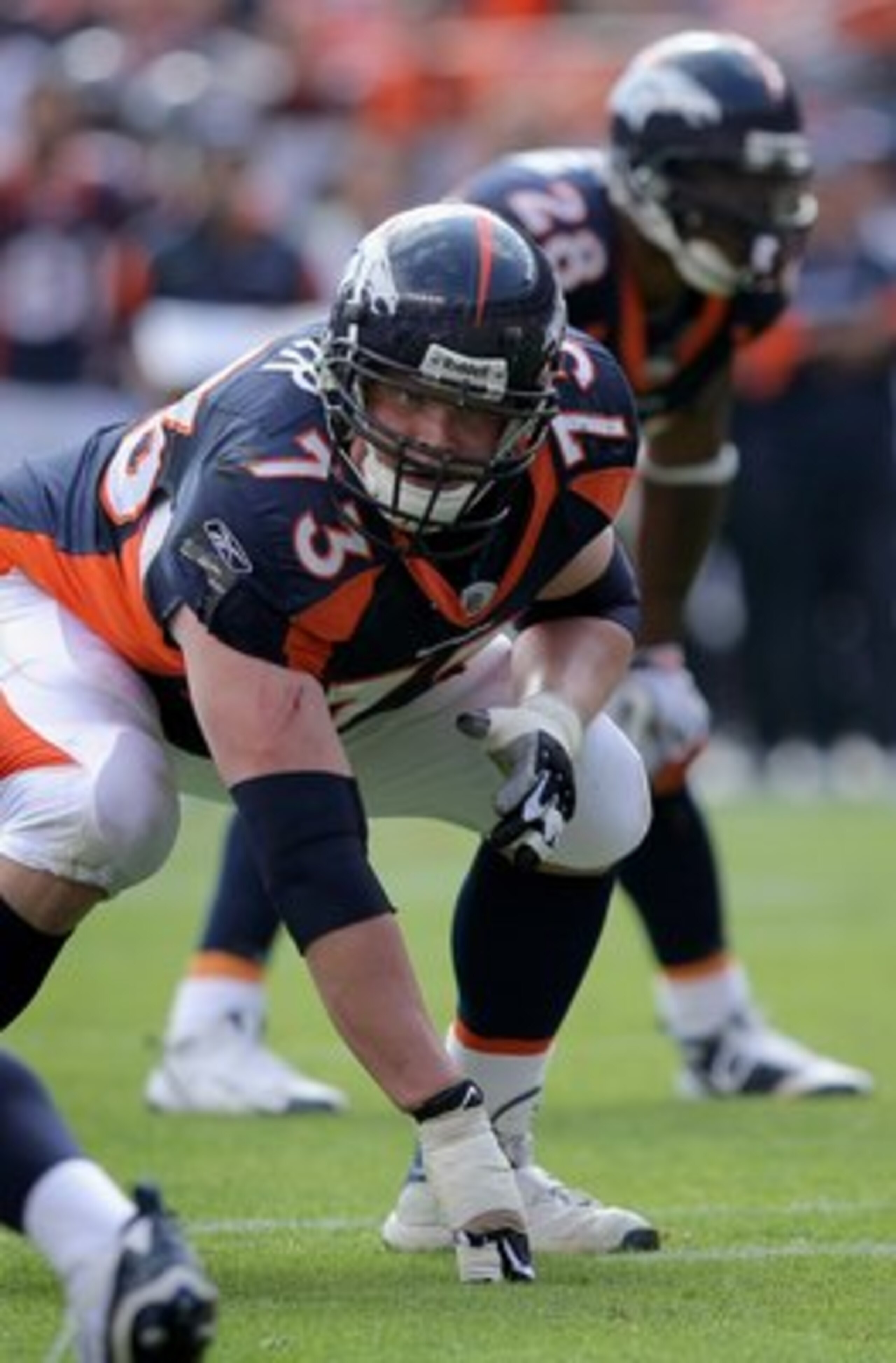 DENVER - SEPTEMBER 14: Guard Chris Kuper #73 of the Denver Broncos lines up against the San Diego Chargers during NFL action at Invesco Field at Mile High on September 14, 2008 in Denver, Colorado. The Broncos defeated the Chargers 39-38. (Photo by Doug DENVER - SEPTEMBER 14: Guard Chris Kuper #73 of the Denver Broncos lines up against the San Diego Chargers during NFL action at Invesco Field at Mile High on September 14, 2008 in Denver, Colorado. The Broncos defeated the Chargers 39-38. (Photo by Doug