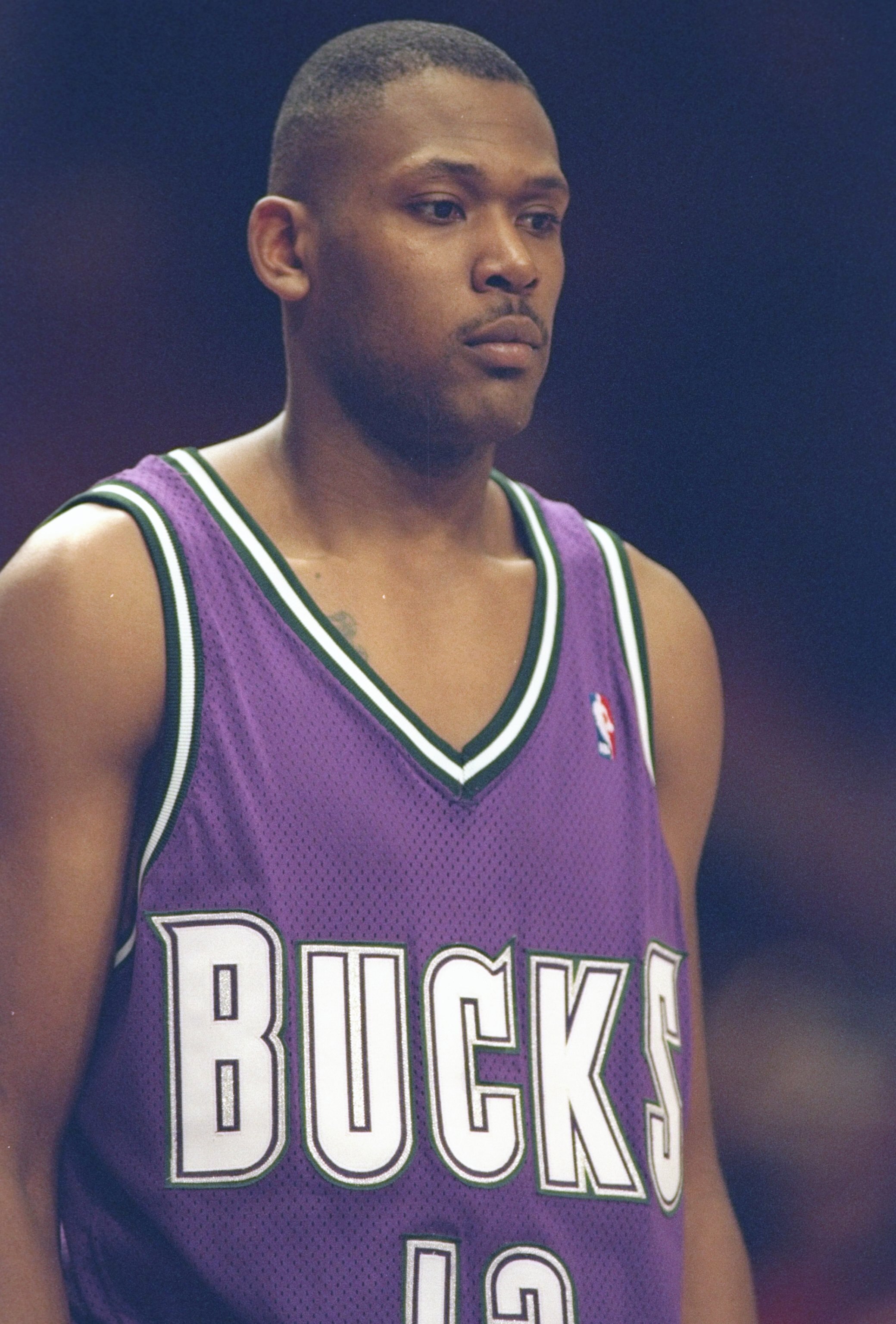 7 Feb 1995: Forward Glenn Robinson of the Milwaukee Bucks stands on the court during a game against the New York Knicks at Madison Square Garden in New York, New York. The Knicks won the game 95-87.
