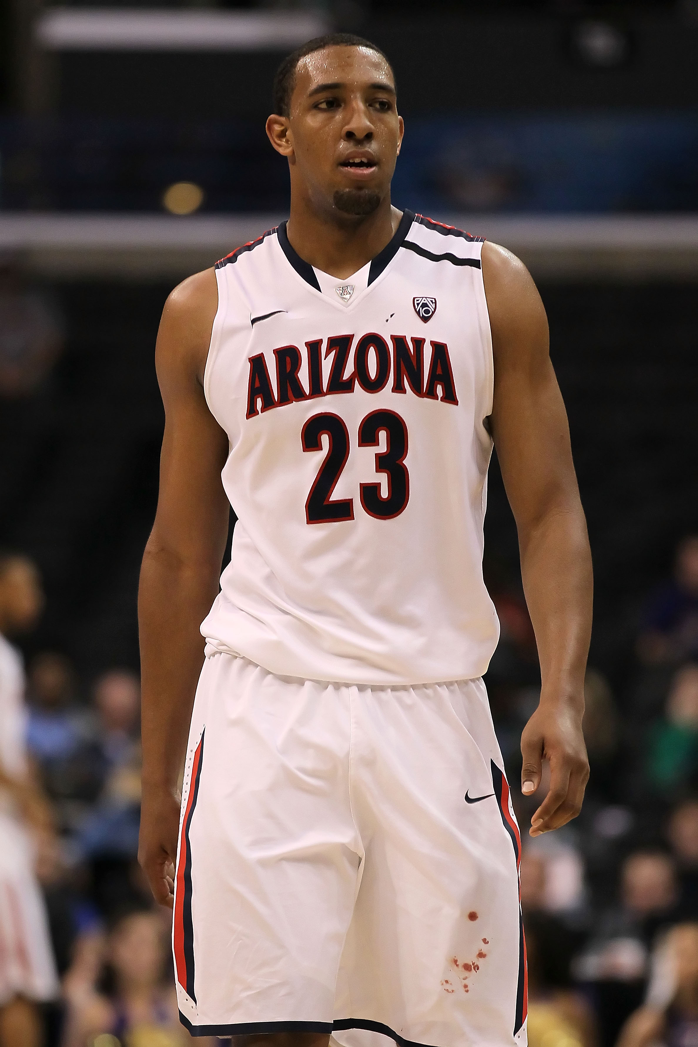 LOS ANGELES, CA - MARCH 12:  Derrick Williams #23 of the Arizona Wildcats looks on while taking on the Washington Huskies in the championship game of the 2011 Pacific Life Pac-10 Men's Basketball Tournament at Staples Center on March 12, 2011 in Los Angel
