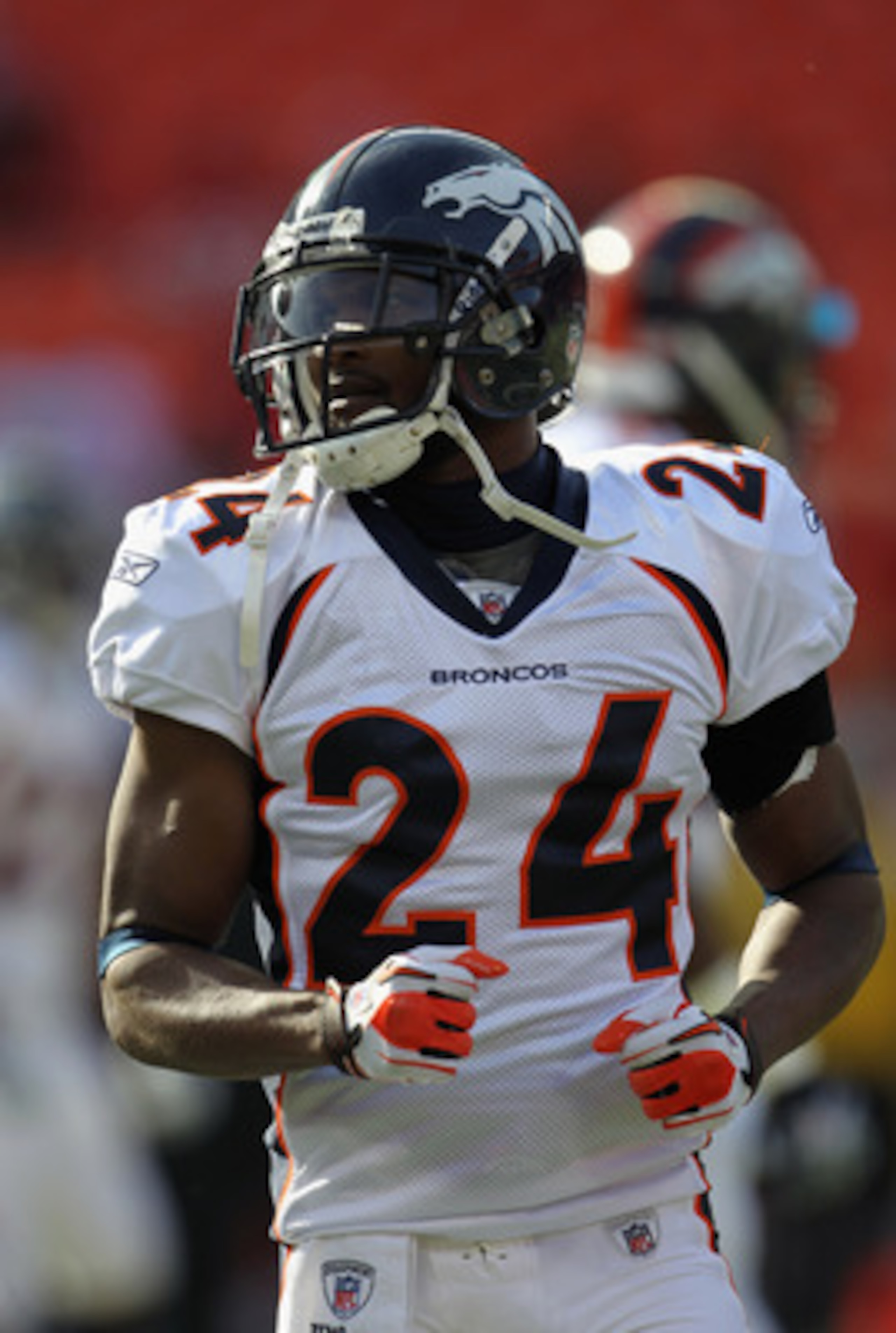 KANSAS CITY, MO - DECEMBER 05: Champ Bailey #24 of the Denver Broncos during warm-ups prior to the start of the game against the Kansas City Chiefs on December 5, 2010 at Arrowhead Stadium in Kansas City, Missouri. (Photo by Jamie Squire/Getty Images) KANSAS CITY, MO - DECEMBER 05: Champ Bailey #24 of the Denver Broncos during warm-ups prior to the start of the game against the Kansas City Chiefs on December 5, 2010 at Arrowhead Stadium in Kansas City, Missouri. (Photo by Jamie Squire/Getty Images)