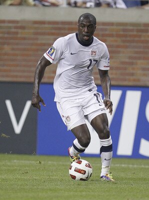 DETROIT, MI - JUNE 7: Jozy Altidore #17 of the United States controls the ball while playing Canada during the 2011 Gold Cup at Ford Field on June 7, 2011 in Detroit, Michigan. The United States won the game 2-0. (Photo by Gregory Shamus/Getty Images)