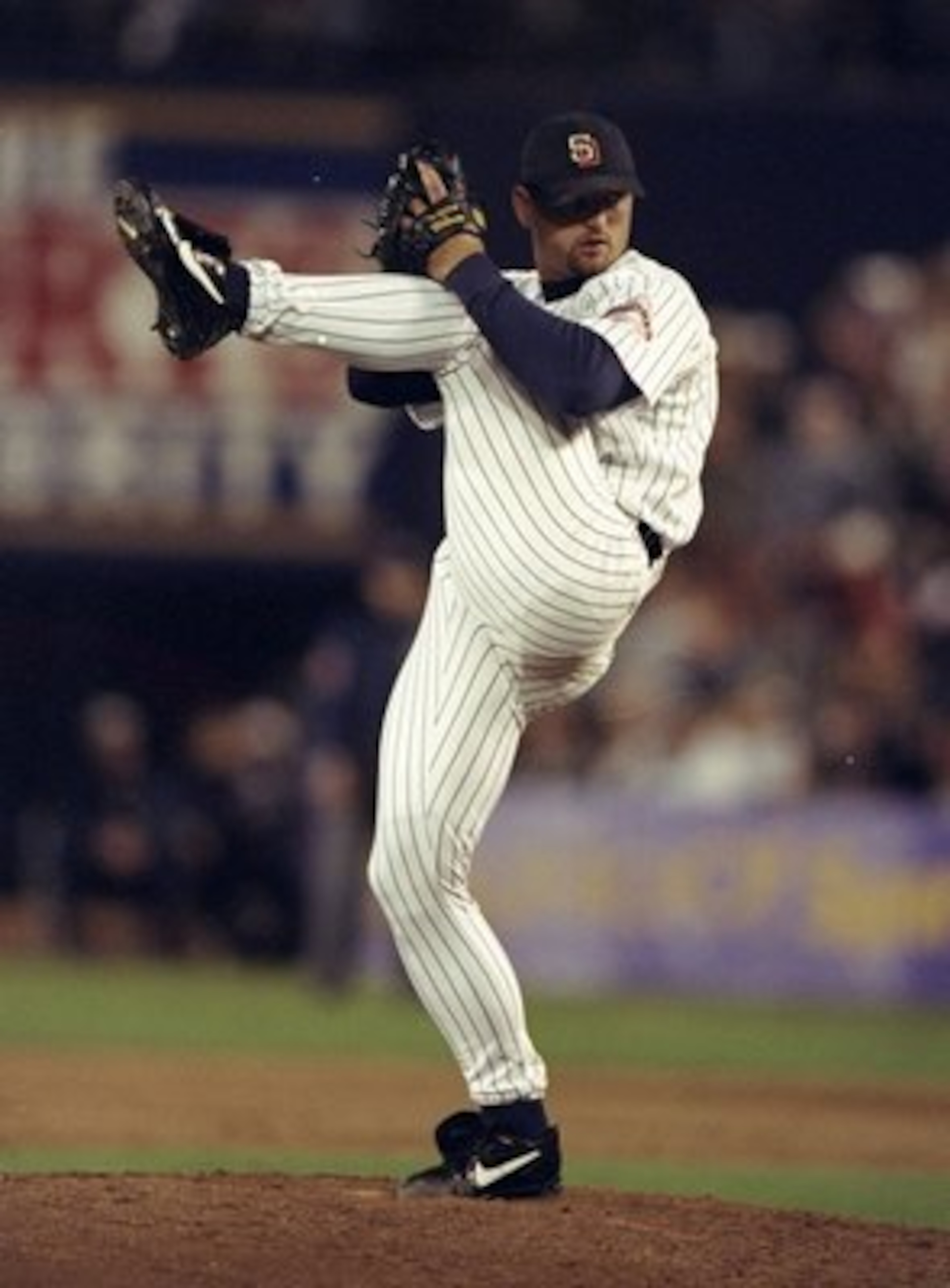 3 Oct 1998: Pitcher Trevor Hoffman #51 of the San Diego Padres in action during the National League Division Playoff Series Game 3 against the Houston Astros at the Qualcomm Stadium in San Diego, Califorina. The Padres defeated the Astros 2-1.