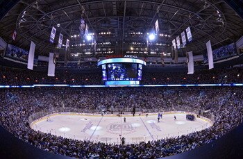 VANCOUVER, BC - JUNE 10:  The Vancouver Canucks play against the Boston Bruins during Game Five of the 2011 NHL Stanley Cup Final at Rogers Arena on June 10, 2011 in Vancouver, British Columbia, Canada.  (Photo by Rich Lam/Getty Images)