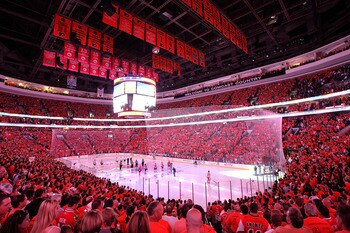 PHILADELPHIA - JUNE 04:  Lauren Hart sings 'God Bless America' before Game Four of the 2010 NHL Stanley Cup Final between the Chicago Blackhawks and the Philadelphia Flyers at Wachovia Center on June 4, 2010 in Philadelphia, Pennsylvania.  (Photo by Andre