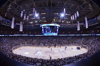 VANCOUVER, BC - JUNE 10:  The Vancouver Canucks play against the Boston Bruins during Game Five of the 2011 NHL Stanley Cup Final at Rogers Arena on June 10, 2011 in Vancouver, British Columbia, Canada.  (Photo by Rich Lam/Getty Images)