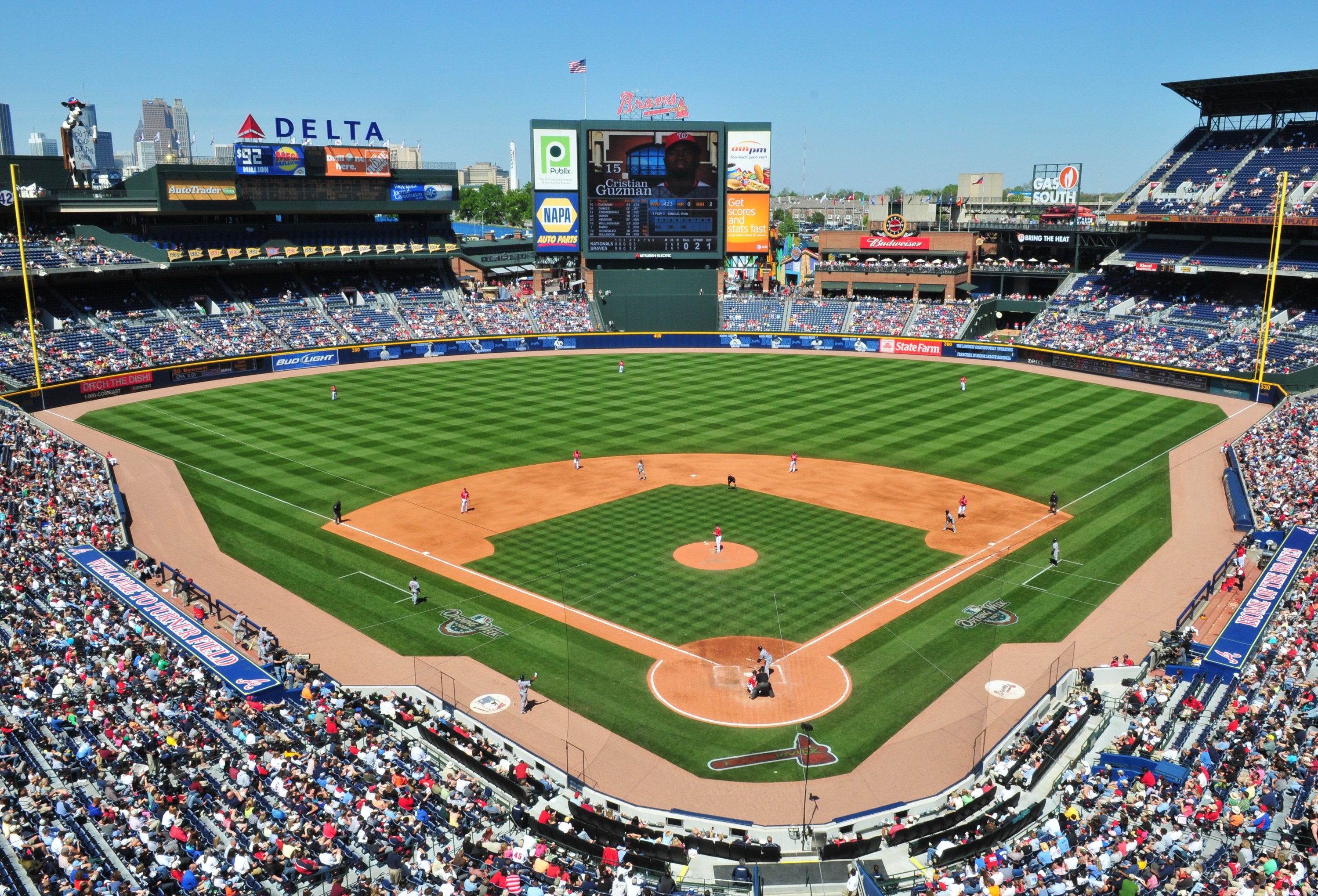 ATLANTA - APRIL 12: General view as fans of the Atlanta Braves watch play against the Washington Nationals April 12, 2009 at Turner Field in Atlanta, Georgia.  (Photo by Al Messerschmidt/Getty Images)