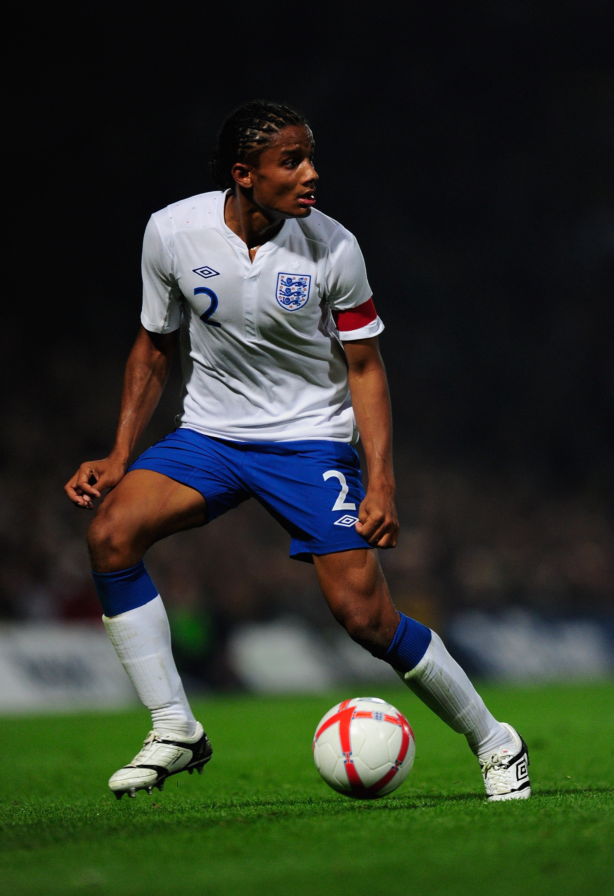 NORWICH, ENGLAND - OCTOBER 08:  Michael Mancienne of England in action during the UEFA U21 Championship Play-Off, First Leg match between England and Romania at Carrow Road on October 8, 2010 in Norwich, England.  (Photo by Jamie McDonald/Getty Images)