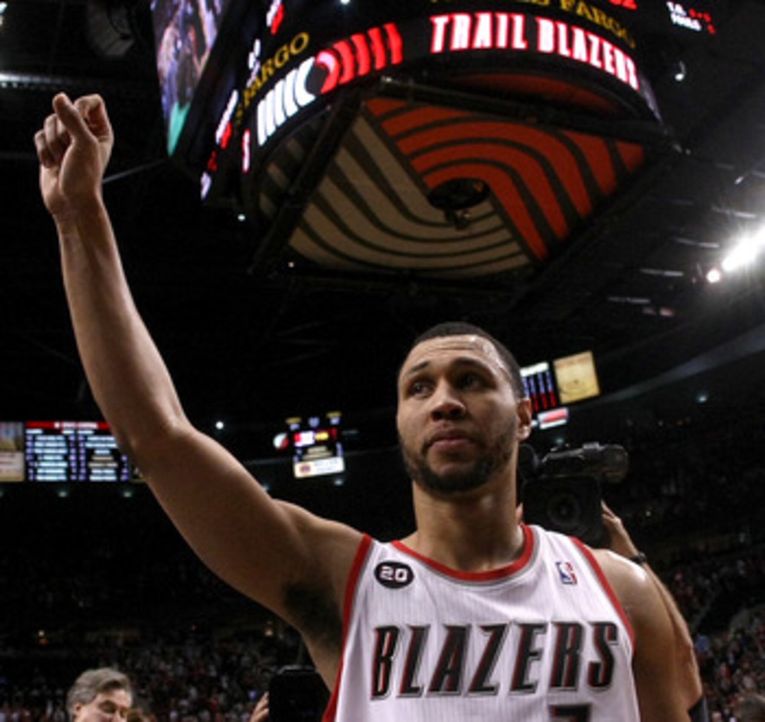 PORTLAND, OR - APRIL 23: Brandon Roy #7 of the Portland Trail Blazers walks off the court after overcoming a 23 point deficit to defeat the Dallas Mavericks 84-82 in Game Four of the Western Conference Quarterfinals in the 2011 NBA Playoffs on April 23, PORTLAND, OR - APRIL 23: Brandon Roy #7 of the Portland Trail Blazers walks off the court after overcoming a 23 point deficit to defeat the Dallas Mavericks 84-82 in Game Four of the Western Conference Quarterfinals in the 2011 NBA Playoffs on April 23,