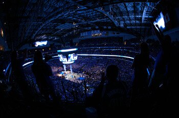 DALLAS, TX - JUNE 09:  A general interior view of pregame introductions between the Dallas Mavericks and the Miami Heat in Game Five of the 2011 NBA Finals at American Airlines Center on June 9, 2011 in Dallas, Texas.  NOTE TO USER: User expressly acknowl
