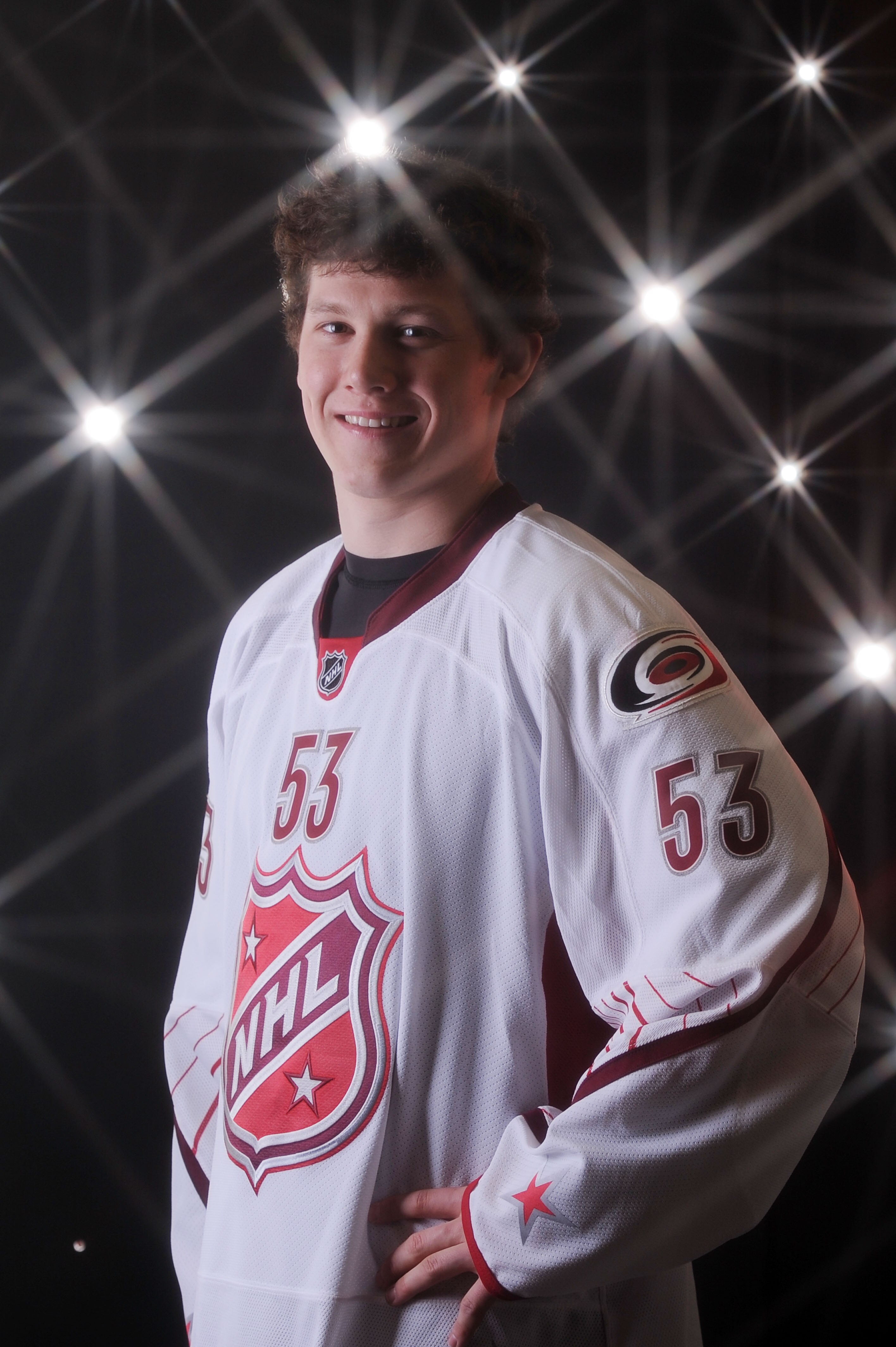 RALEIGH, NC - JANUARY 30:  Jeff Skinner #53 of the Carolina Hurricanes poses for a portrait before the 58th NHL All-Star Game at RBC Center on January 30, 2011 in Raleigh, North Carolina.  (Photo by Harry How/Getty Images)