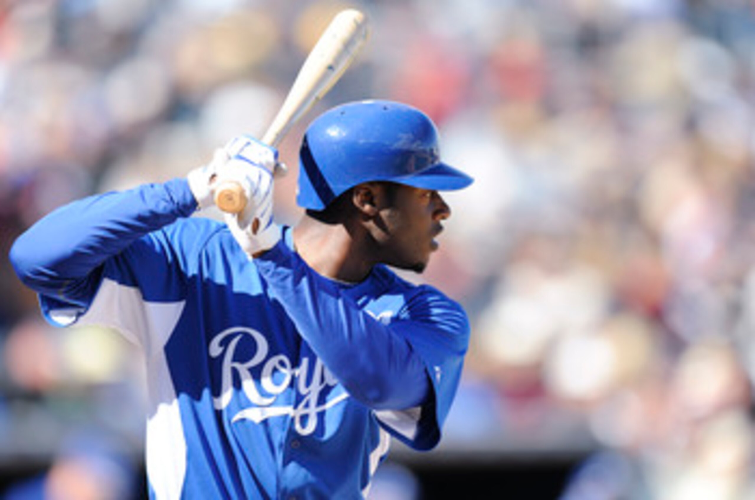 SURPISE, AZ - FEBRUARY 27: Lorenzo Cain #6 of the Kansas City Royals bats during a spring training game against the Texas Rangers at Surprise Stadium on February 27, 2011 in Surprise, Arizona. (Photo by Rob Tringali/Getty Images) SURPISE, AZ - FEBRUARY 27: Lorenzo Cain #6 of the Kansas City Royals bats during a spring training game against the Texas Rangers at Surprise Stadium on February 27, 2011 in Surprise, Arizona. (Photo by Rob Tringali/Getty Images)