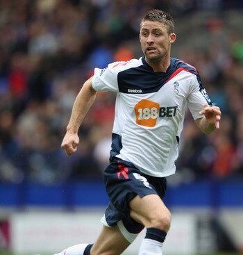 BOLTON, ENGLAND - MAY 22:  Gary Cahill of Bolton Wanderers in action during the Barclays Premier League match between  Bolton Wanderers and Manchester City at the Reebok Stadium on May 22, 2011 in Bolton, England.  (Photo by Michael Steele/Getty Images)