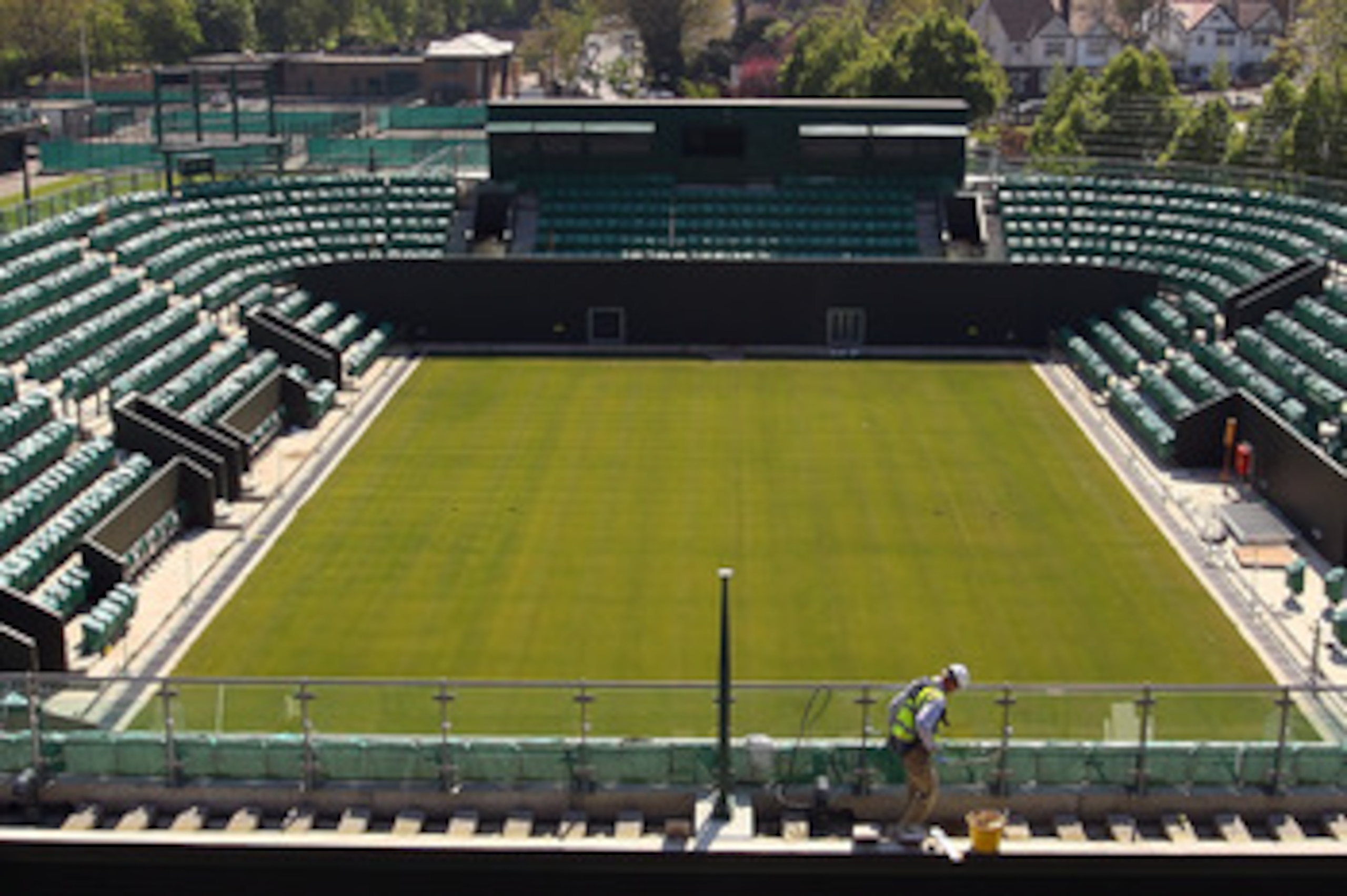 LONDON, ENGLAND - APRIL 19:  The New court 3 is seen and will be ready for the 2011 Championships at The All England Lawn Tennis & Croquet Club on April 19, 2011 in London, England.  (Photo by Julian Finney/Getty Images)