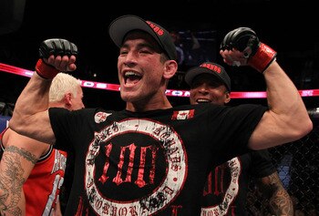 MONTREAL- MAY 8: Sam Stout looks on during his lightweight 'swing' bout against Jeremy Stephens at UFC 113 at Bell Centre on May 8, 2010 in Montreal, Quebec, Canada.  (Photo by Richard Wolowicz/Getty Images)