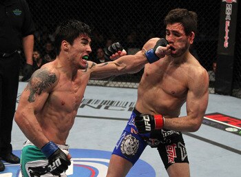SYDNEY, AUSTRALIA - FEBRUARY 27:  Octagon girl Arianny Celeste signals the start of round three at UFC 127 at Acer Arena on February 27, 2011 in Sydney, Australia.  (Photo by Mark Kolbe/Getty Images)