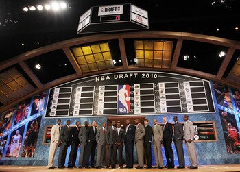 NEW YORK - JUNE 24: NBA Draft prospects pose for a group photo prior to the NBA Draft at Madison Square Garden on June 24, 2010 in New York City. NOTE TO USER: User expressly acknowledges and agrees that, by downloading and or using this photograph, User 