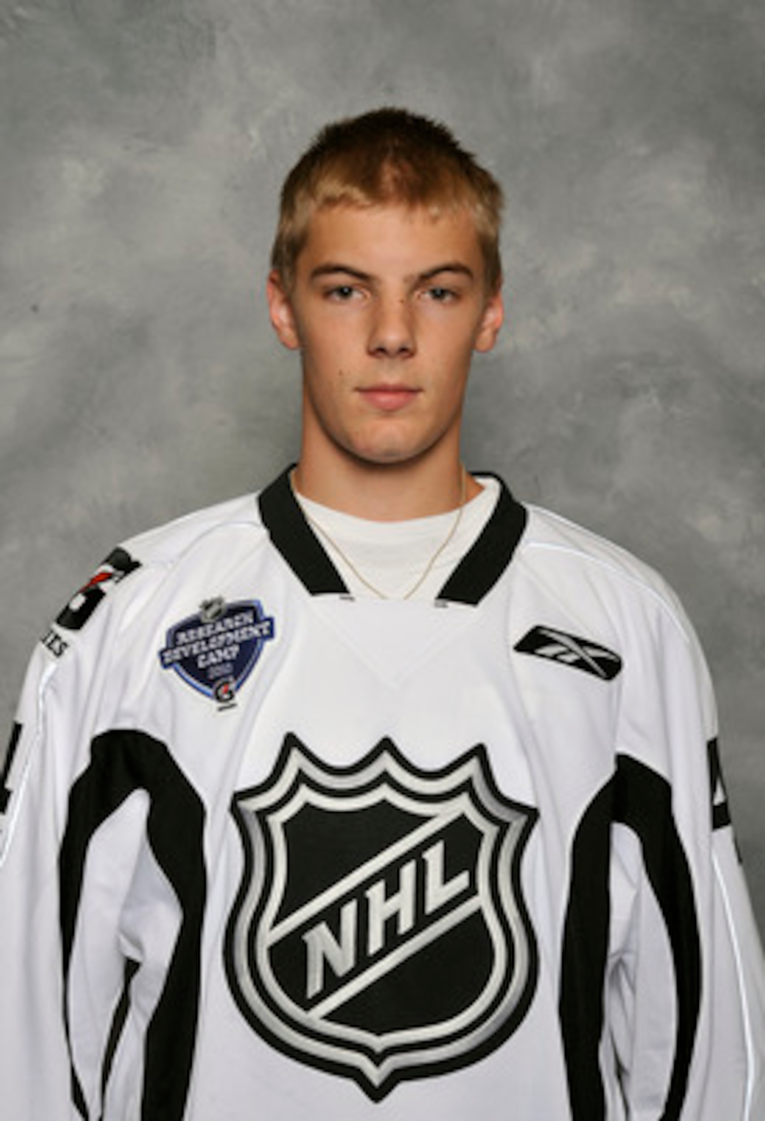 TORONTO - AUGUST 17: Scott Mayfield poses for a portrait during the 2010 NHL Research, development and orientation camp at the Mastercard Centre for Hockey Excellence August 17, 2010 in Toronto, Ontario, Canada. (Photo by Graig Abel/Getty Images)