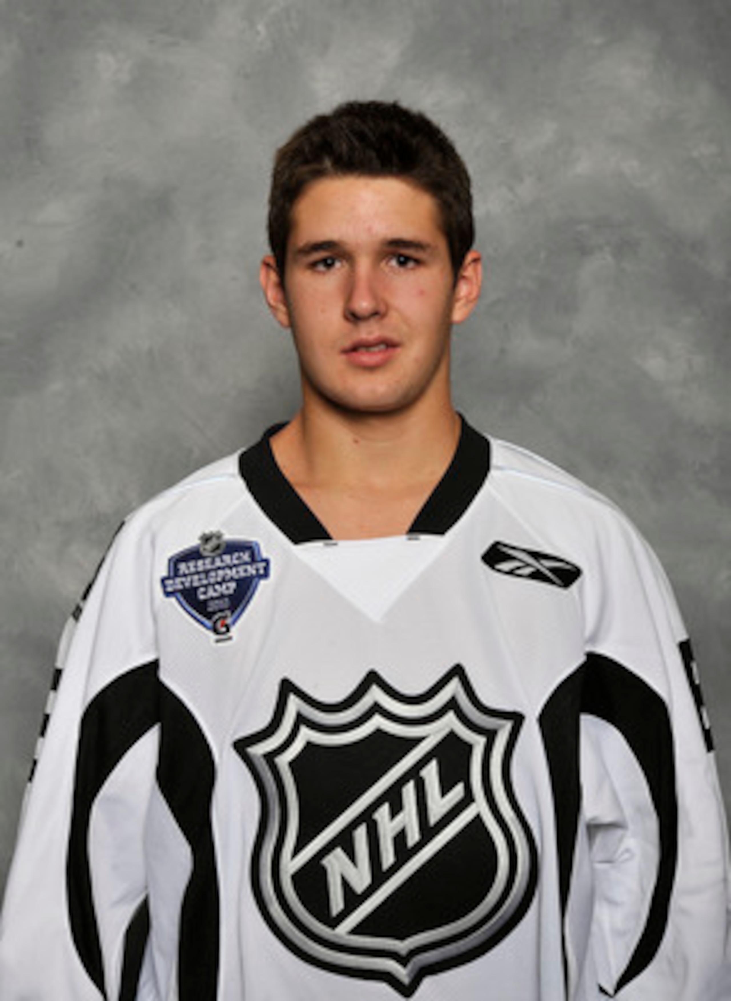 TORONTO - AUGUST 17: Xavier Ouellet poses for a portrait during the 2010 NHL Research, development and orientation camp at the Mastercard Centre for Hockey Excellence August 17, 2010 in Toronto, Ontario, Canada. (Photo by Graig Abel/Getty Images)