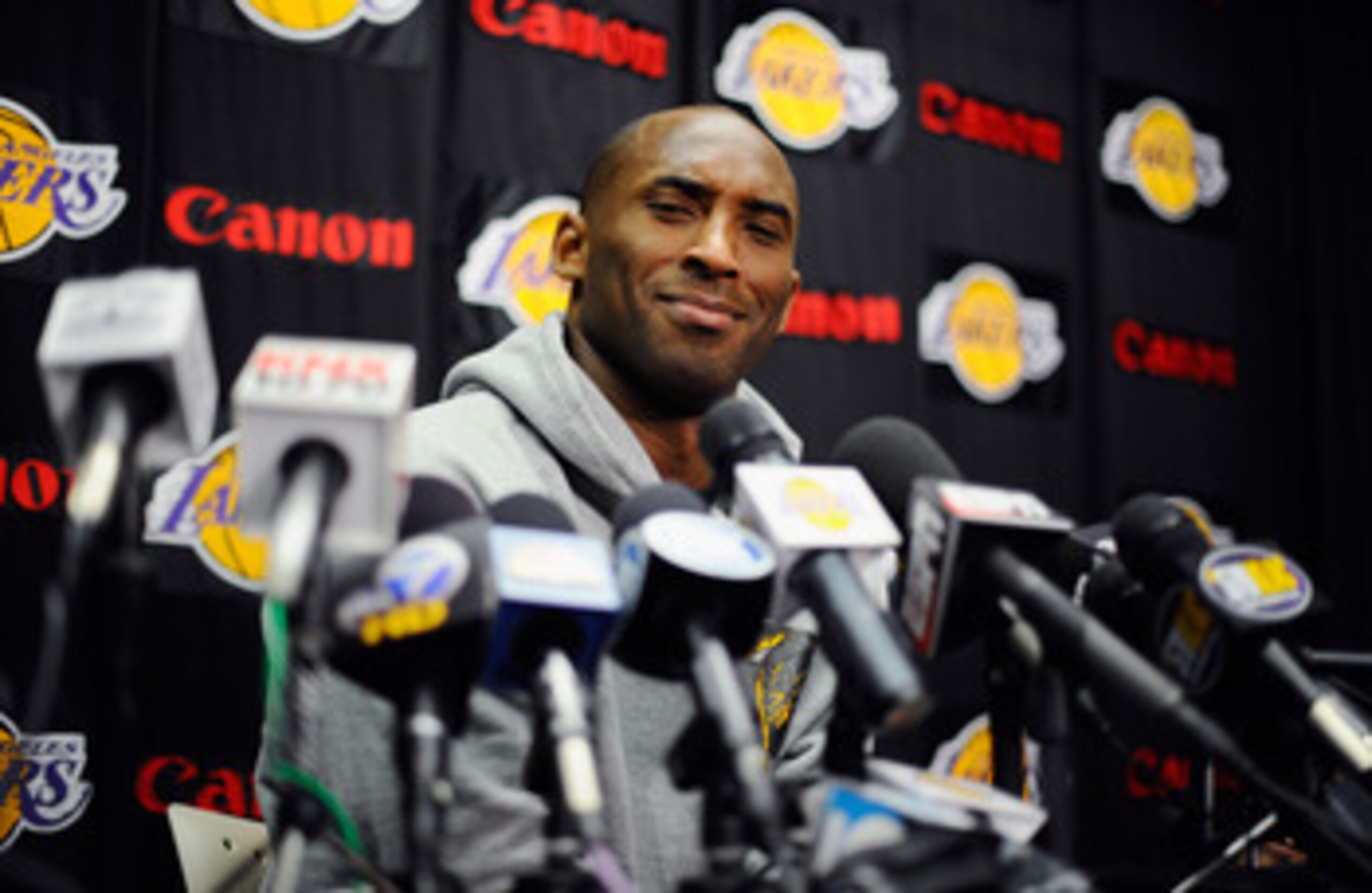 EL SEGUNDO, CA - MAY 11:  Kobe Bryant #24 of the Los Angeles Lakers speaks during a news conference at the Lakers training facility on May 11, 2011 in El Segundo, California. The Lakers were swept out of their best of seven series with the Dallas Maverick