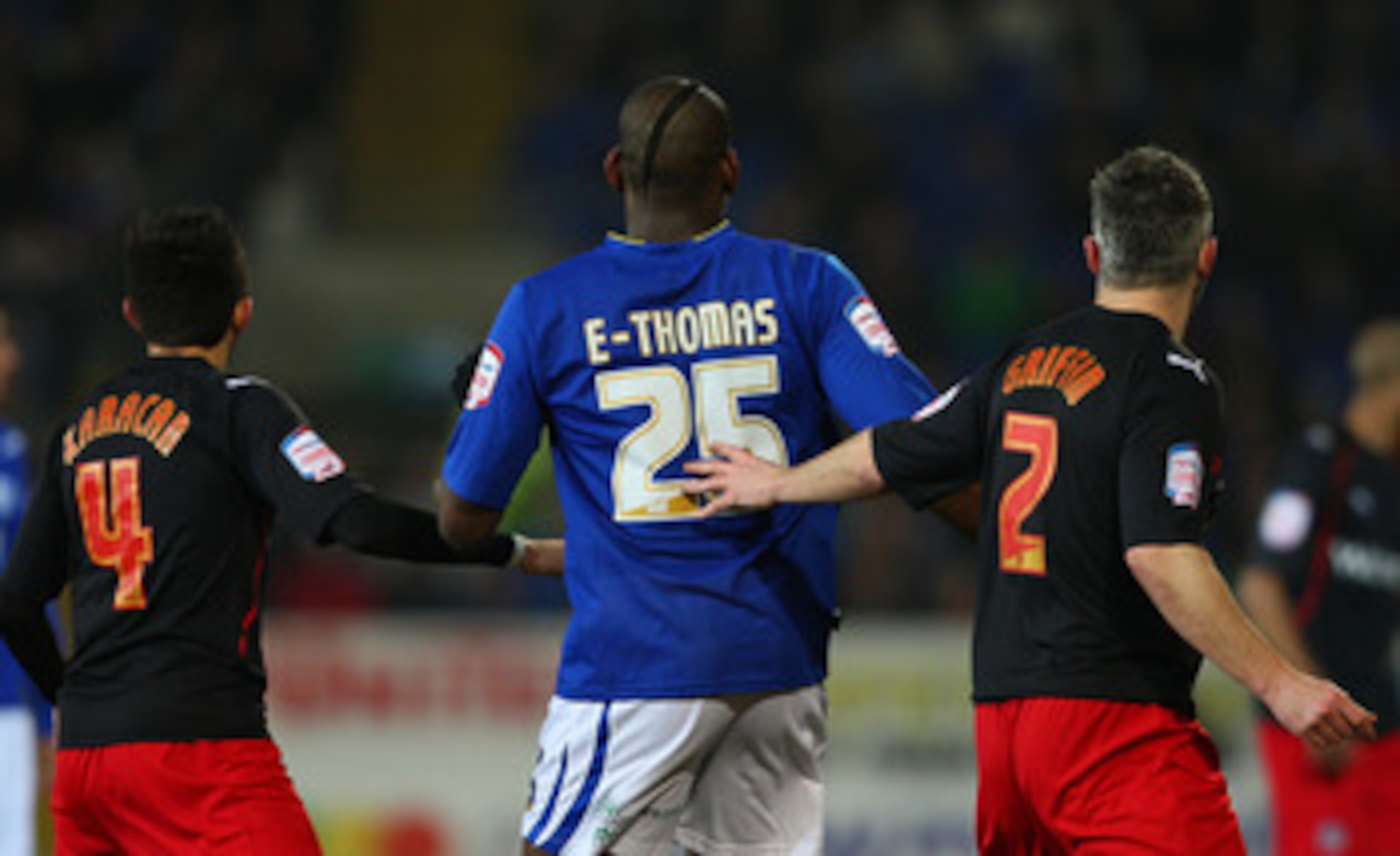 CARDIFF, WALES - FEBRUARY 01: Cardiff City player Jay Emmanuel-Thomas (C) during the npower Championship match between Cardiff City and Reading at Cardiff City Stadium on February 1, 2011 in Cardiff, Wales. (Photo by Stu Forster/Getty Images) CARDIFF, WALES - FEBRUARY 01: Cardiff City player Jay Emmanuel-Thomas (C) during the npower Championship match between Cardiff City and Reading at Cardiff City Stadium on February 1, 2011 in Cardiff, Wales. (Photo by Stu Forster/Getty Images)