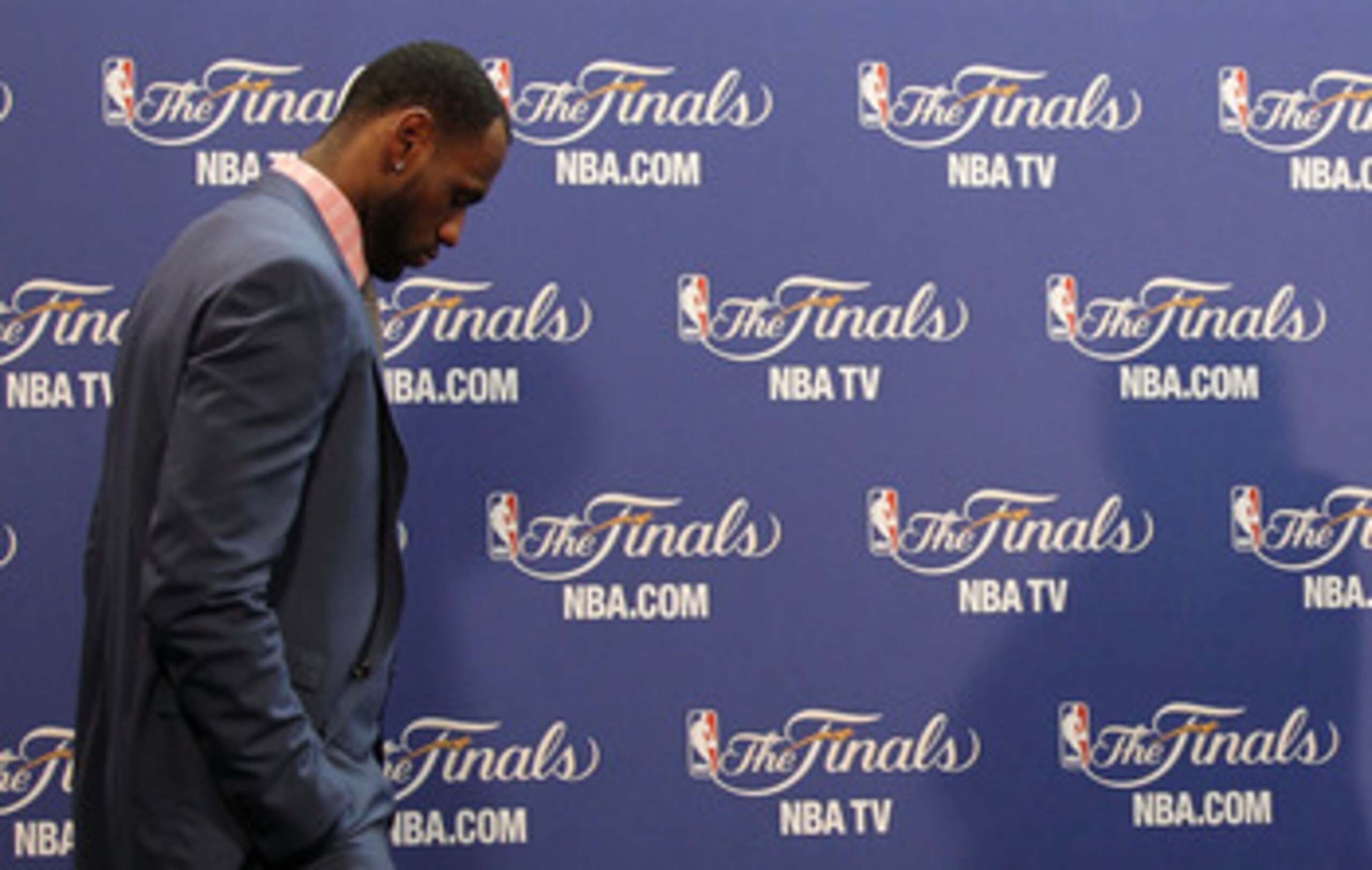 MIAMI, FL - JUNE 12:  LeBron James #6 of the Miami Heat reacts against the Dallas Mavericks in Game Six of the 2011 NBA Finals at American Airlines Arena on June 12, 2011 in Miami, Florida. NOTE TO USER: User expressly acknowledges and agrees that, by dow