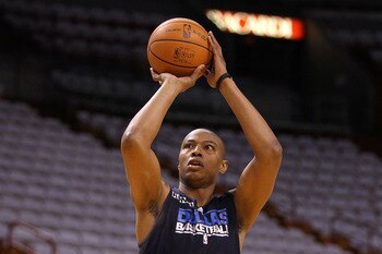 MIAMI, FL - JUNE 11:  Caron Butler of the Dallas Mavericks shoots around during practice prior to Game 6 of the 2011 NBA Finals against the Miami Heat at the American Airlines Arena on June 11, 2011 in miami, Florida. Game 6 will be played on June 12. NOT
