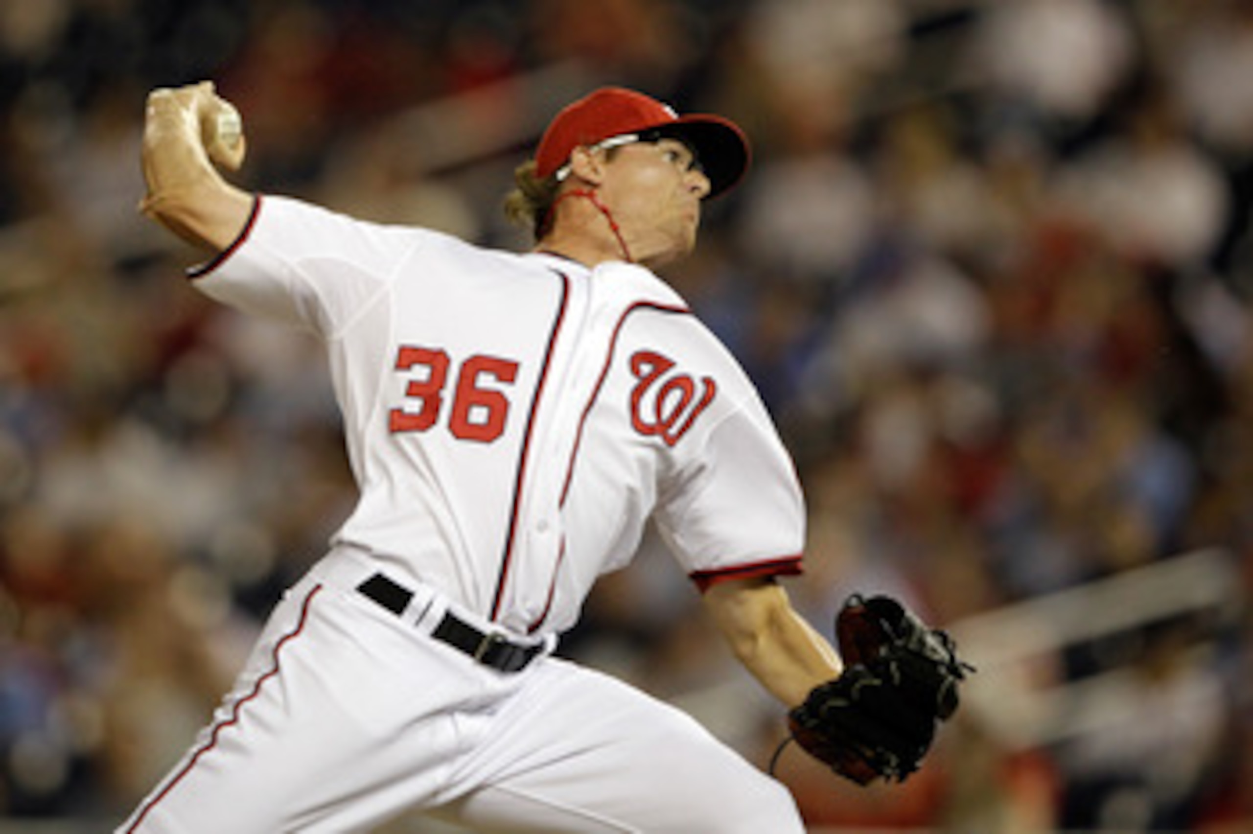 WASHINGTON, DC - MAY 31: Pitcher Tyler Clippard #36 of the Washington Nationals delivers to a Philadelphia Phillies batter at Nationals Park on May 31, 2011 in Washington, DC. The Braves won 2-0. (Photo by Rob Carr/Getty Images) WASHINGTON, DC - MAY 31: Pitcher Tyler Clippard #36 of the Washington Nationals delivers to a Philadelphia Phillies batter at Nationals Park on May 31, 2011 in Washington, DC. The Braves won 2-0. (Photo by Rob Carr/Getty Images)