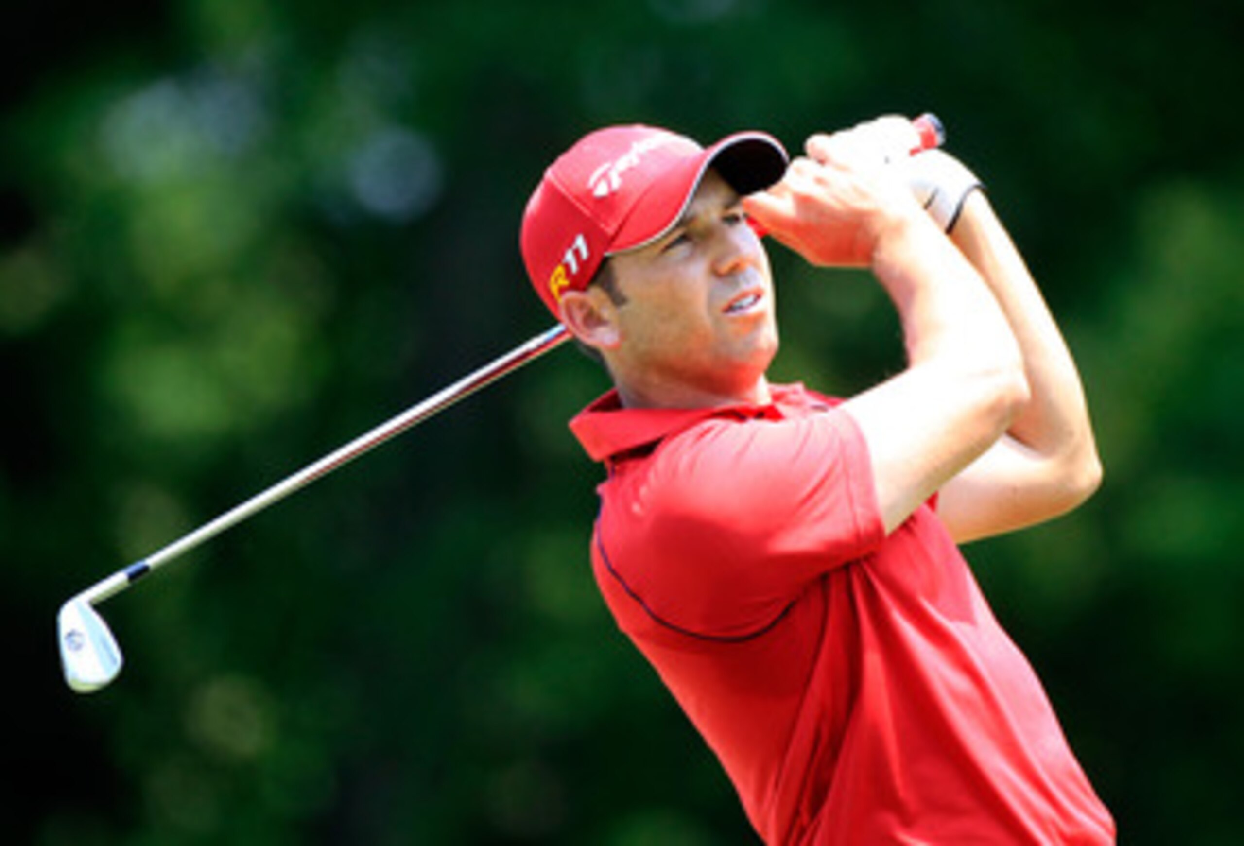 MEMPHIS, TN - JUNE 09:  Sergio Garcia of Spain plays a shot on the 7th hole during the first round of the FedEx St. Jude Classic at TPC Southwind on June 9, 2011 in Memphis, Tennessee.  (Photo by Sam Greenwood/Getty Images)