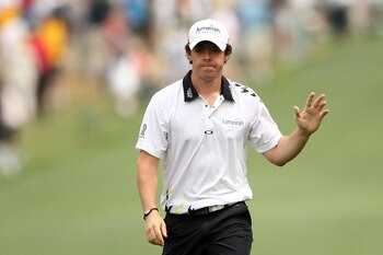 AUGUSTA, GA - APRIL 09:  Rory McIlroy of Northern Ireland waves to fans during the third round of the 2011 Masters Tournament at Augusta National Golf Club on April 9, 2011 in Augusta, Georgia.  (Photo by Andrew Redington/Getty Images)