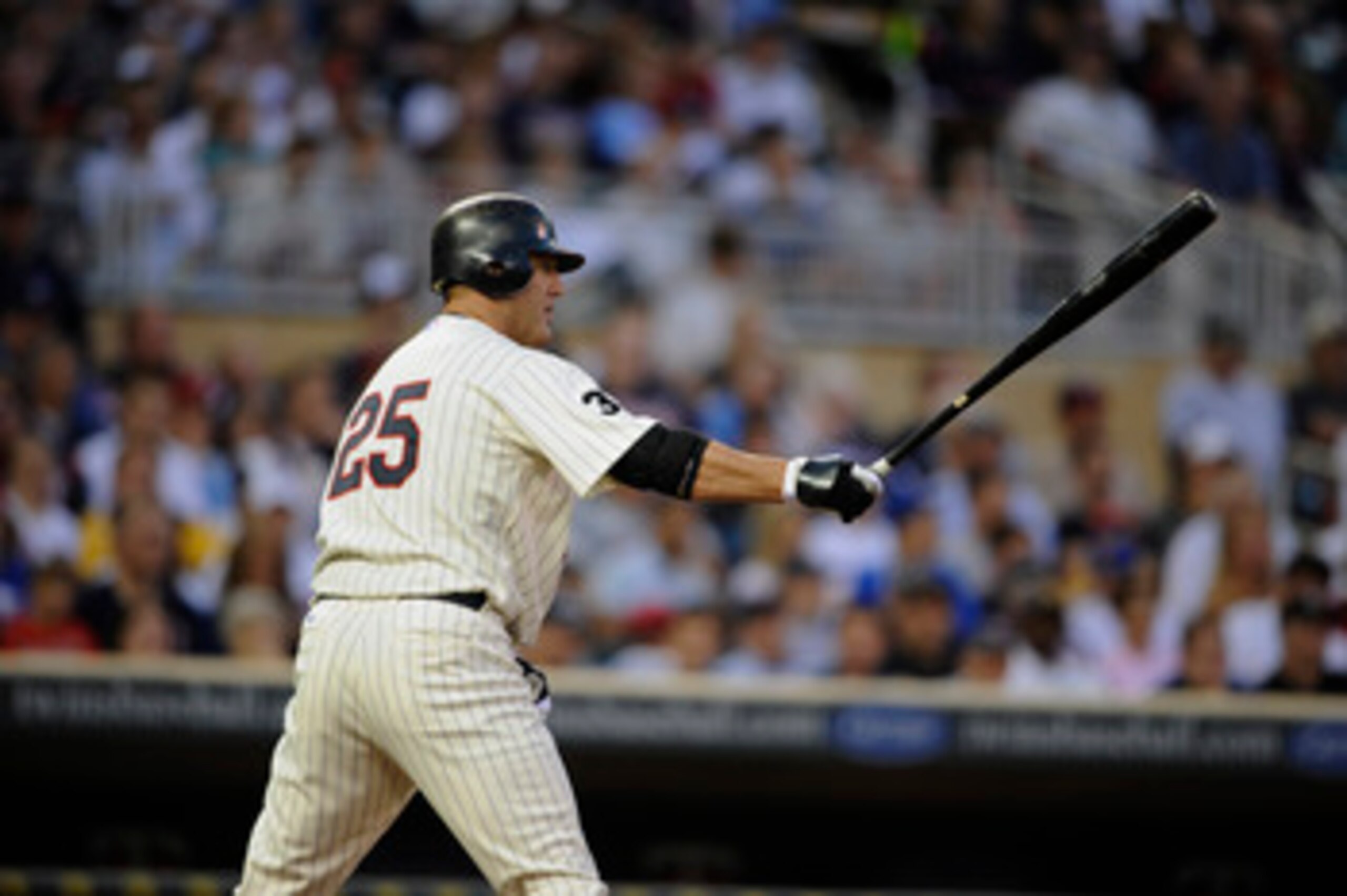 MINNEAPOLIS, MN - MAY 23: Jim Thome #25 of the Minnesota Twins bats against the Seattle Mariners during their game on May 23, 2011 at Target Field in Minneapolis, Minnesota. The Rockies won 6-5. (Photo by Hannah Foslien/Getty Images) MINNEAPOLIS, MN - MAY 23: Jim Thome #25 of the Minnesota Twins bats against the Seattle Mariners during their game on May 23, 2011 at Target Field in Minneapolis, Minnesota. The Rockies won 6-5. (Photo by Hannah Foslien/Getty Images)