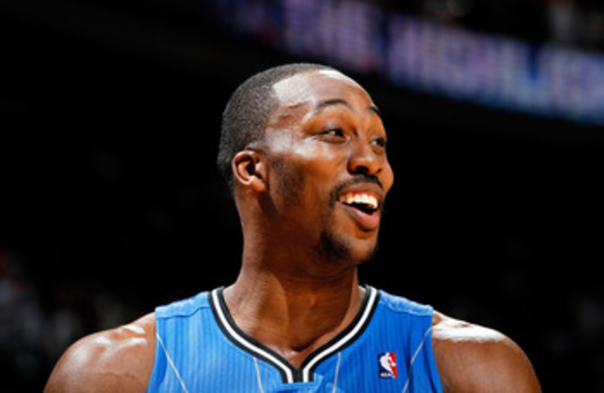 ATLANTA, GA - APRIL 22:  Dwight Howard #12 of the Orlando Magic against the Atlanta Hawks during Game Three of the Eastern Conference Quarterfinals in the 2011 NBA Playoffs at Philips Arena on April 22, 2011 in Atlanta, Georgia.  NOTE TO USER: User expres