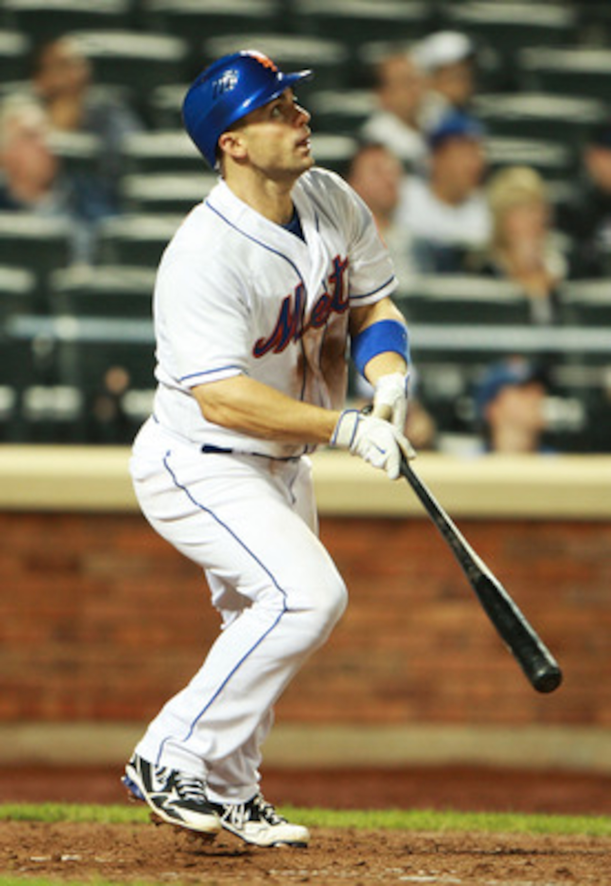 NEW YORK - AUGUST 25:  David Wright #5 of the New York Mets watches his home run against the Florida Marlins in the ninth inning on August 25, 2010 at Citi Field in the Flushing neighborhood of the Queens borough of New York City.  (Photo by Andrew Burton