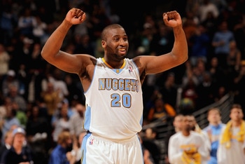 DENVER, CO - FEBRUARY 24:  Raymond Felton #20 of the Denver Nuggets reacts in the fourth quarter against the Boston Celtics during NBA action at the Pepsi Center on February 24, 2011 in Denver, Colorado. The Nuggets defeated the Celtics 89-75. NOTE TO USE