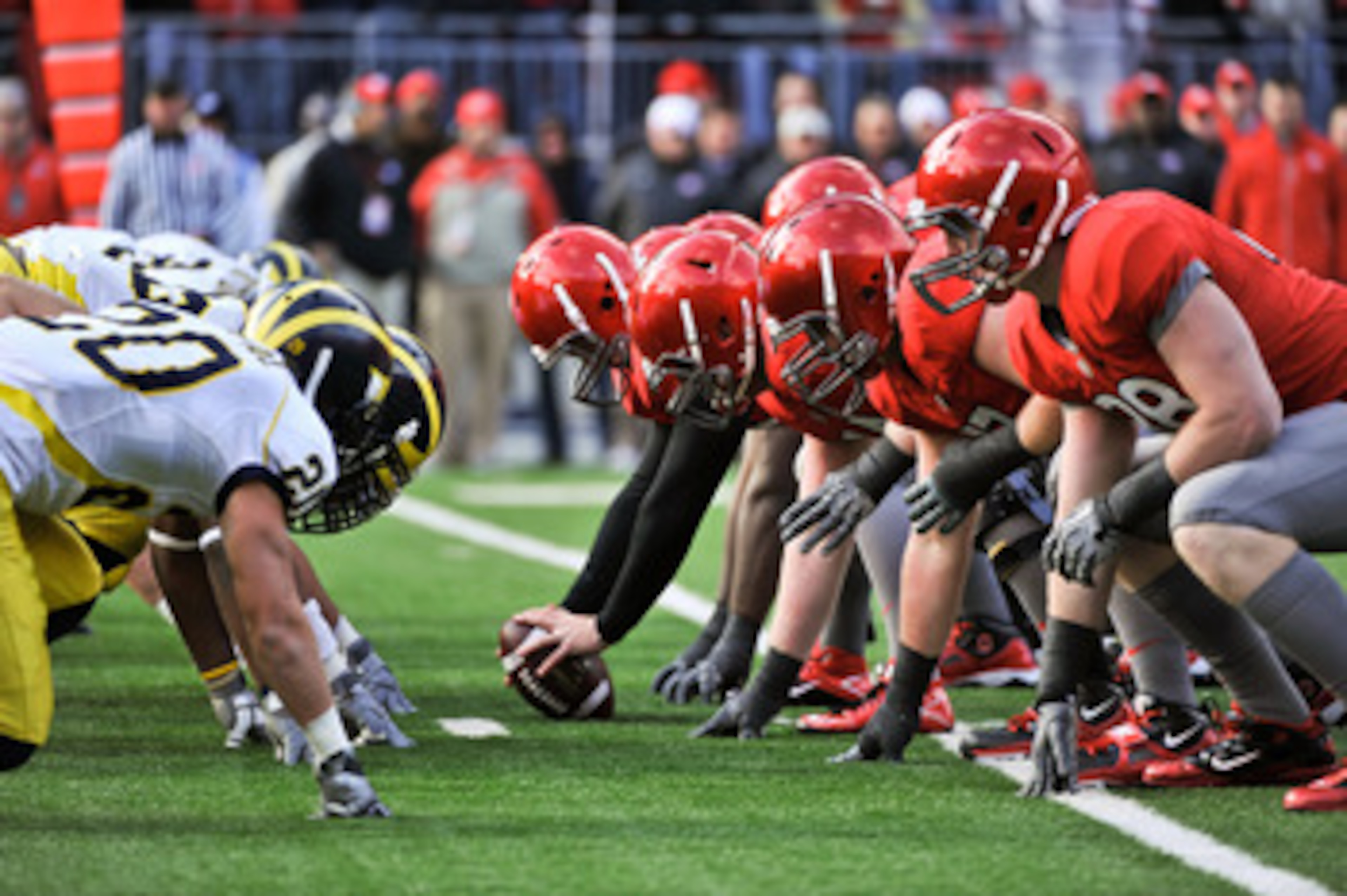 COLUMBUS, OH - NOVEMBER 27: The Michigan Wolverines and the Ohio State Buckeyes face off against each other in the 107th meeting between the two schools at Ohio Stadium on November 27, 2010 in Columbus, Ohio. (Photo by Jamie Sabau/Getty Images) COLUMBUS, OH - NOVEMBER 27: The Michigan Wolverines and the Ohio State Buckeyes face off against each other in the 107th meeting between the two schools at Ohio Stadium on November 27, 2010 in Columbus, Ohio. (Photo by Jamie Sabau/Getty Images)