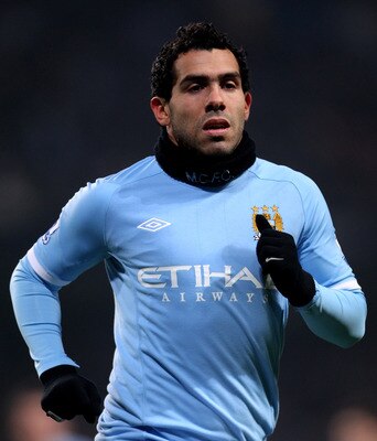 MANCHESTER, ENGLAND - MARCH 02:  Carlos Tevez of Manchester City in action during the FA Cup sponsored by E.On Fifth Round match between Manchester City and Aston Villa at the City of Manchester Stadium on March 2, 2011 in Manchester, England.  (Photo by 