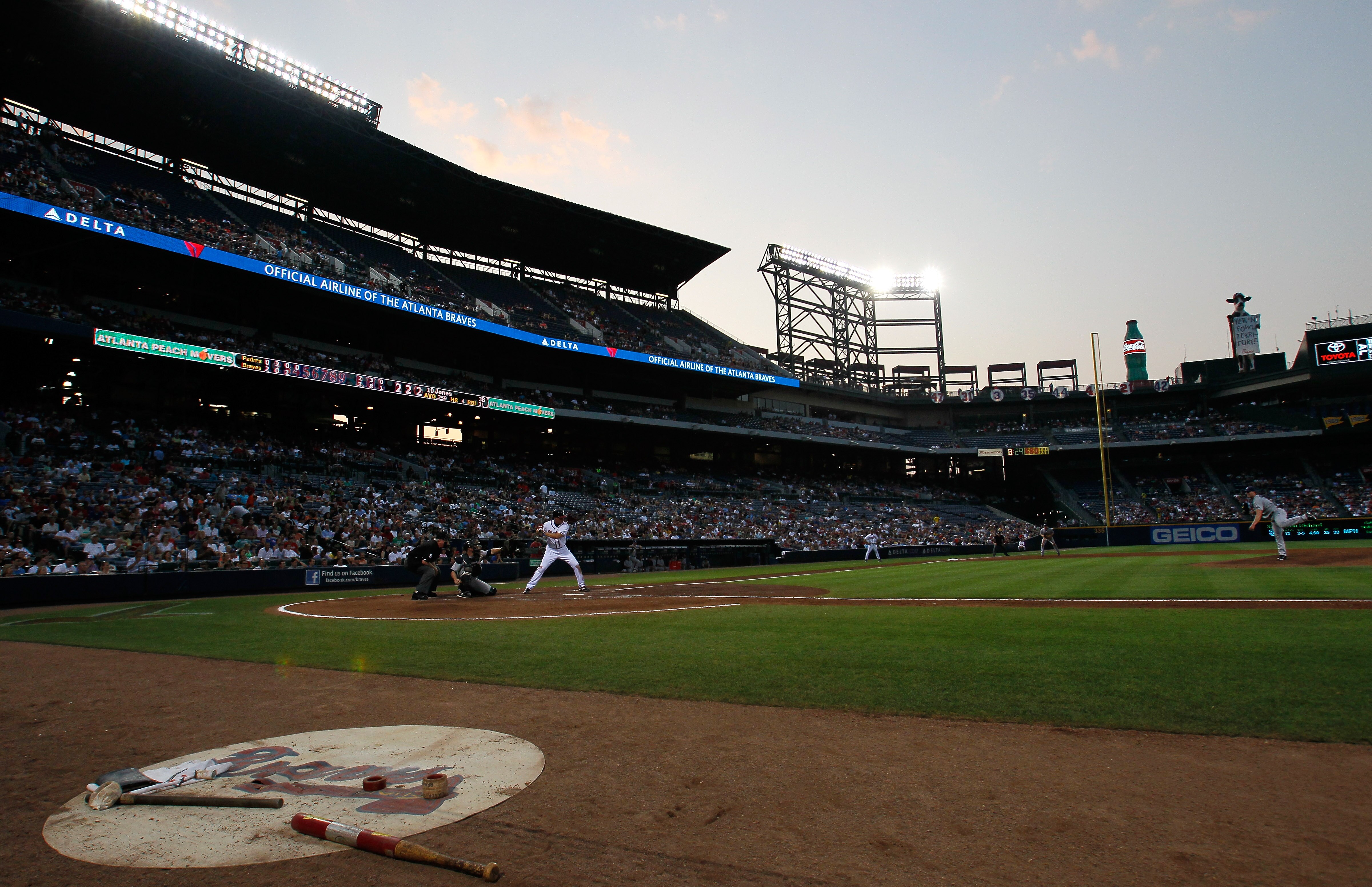 ATLANTA, GA - JUNE 01:  A general view of the Turner Field during the game between the Atlanta Braves and the San Diego Padres on June 1, 2011 in Atlanta, Georgia.  (Photo by Kevin C. Cox/Getty Images)