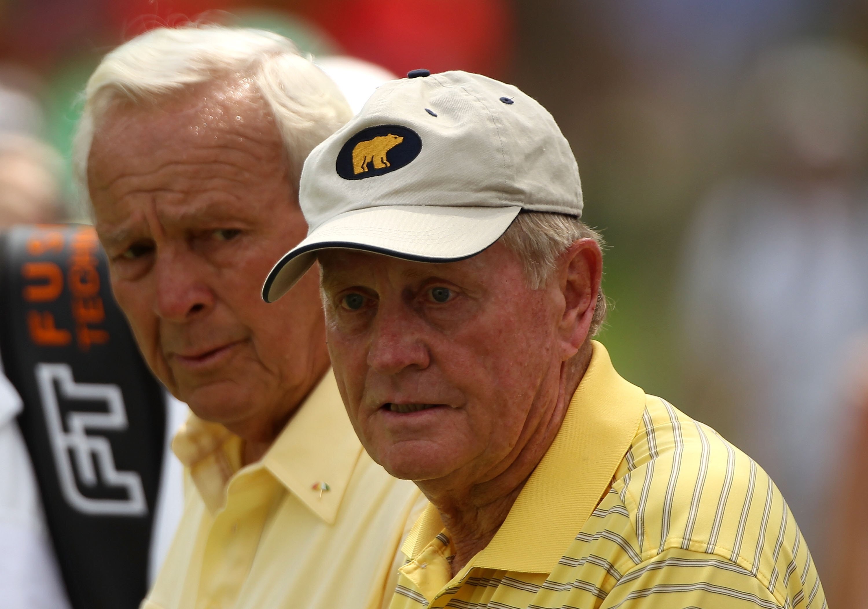 AUGUSTA, GA - APRIL 07: Jack Nicklaus and Arnold Palmer during the Par 3 tournament prior to the 2010 Masters Tournament at Augusta National Golf Club on April 7, 2010 in Augusta, Georgia. (Photo by Streeter Lecka/Getty Images for Golf Week) AUGUSTA, GA - APRIL 07: Jack Nicklaus and Arnold Palmer during the Par 3 tournament prior to the 2010 Masters Tournament at Augusta National Golf Club on April 7, 2010 in Augusta, Georgia. (Photo by Streeter Lecka/Getty Images for Golf Week)