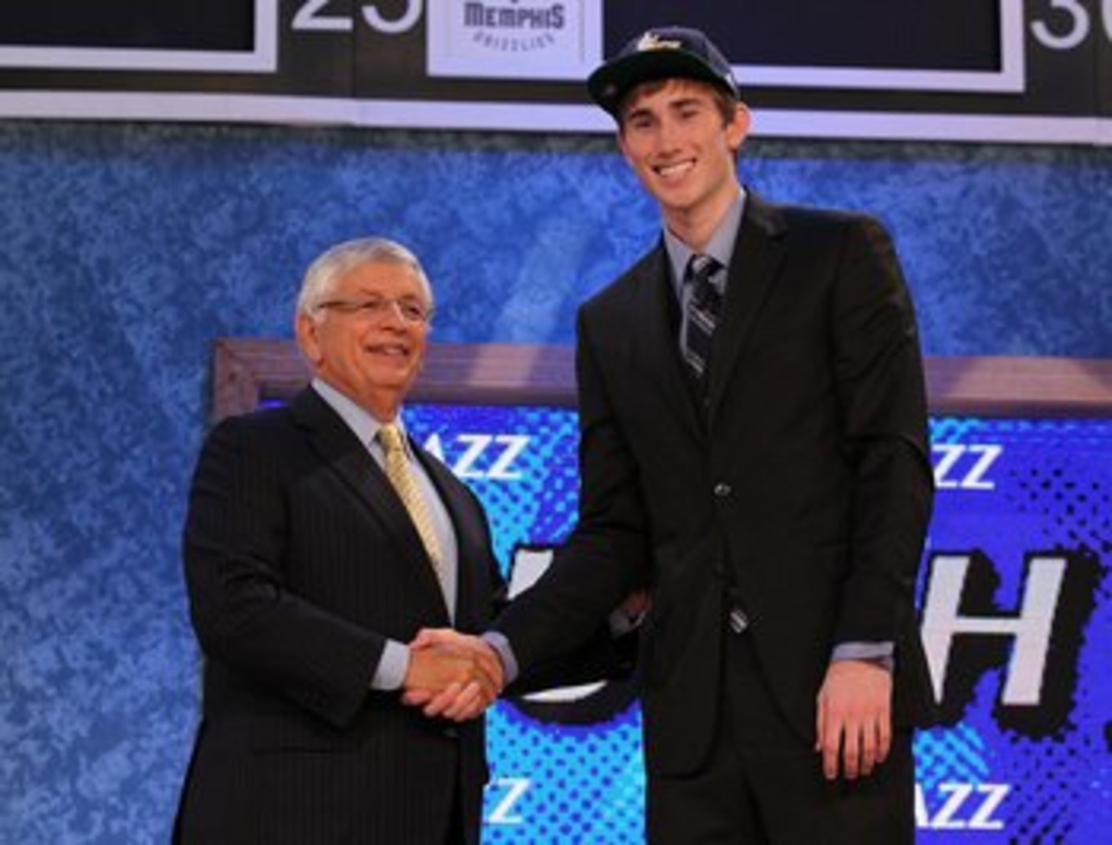NEW YORK - JUNE 24: Gordon Hayward stands with NBA Commisioner David Stern after being drafted ninth by The Utah Jazz at Madison Square Garden on June 24, 2010 in New York, New York. (Photo by Al Bello/Getty Images) NEW YORK - JUNE 24: Gordon Hayward stands with NBA Commisioner David Stern after being drafted ninth by The Utah Jazz at Madison Square Garden on June 24, 2010 in New York, New York. (Photo by Al Bello/Getty Images)
