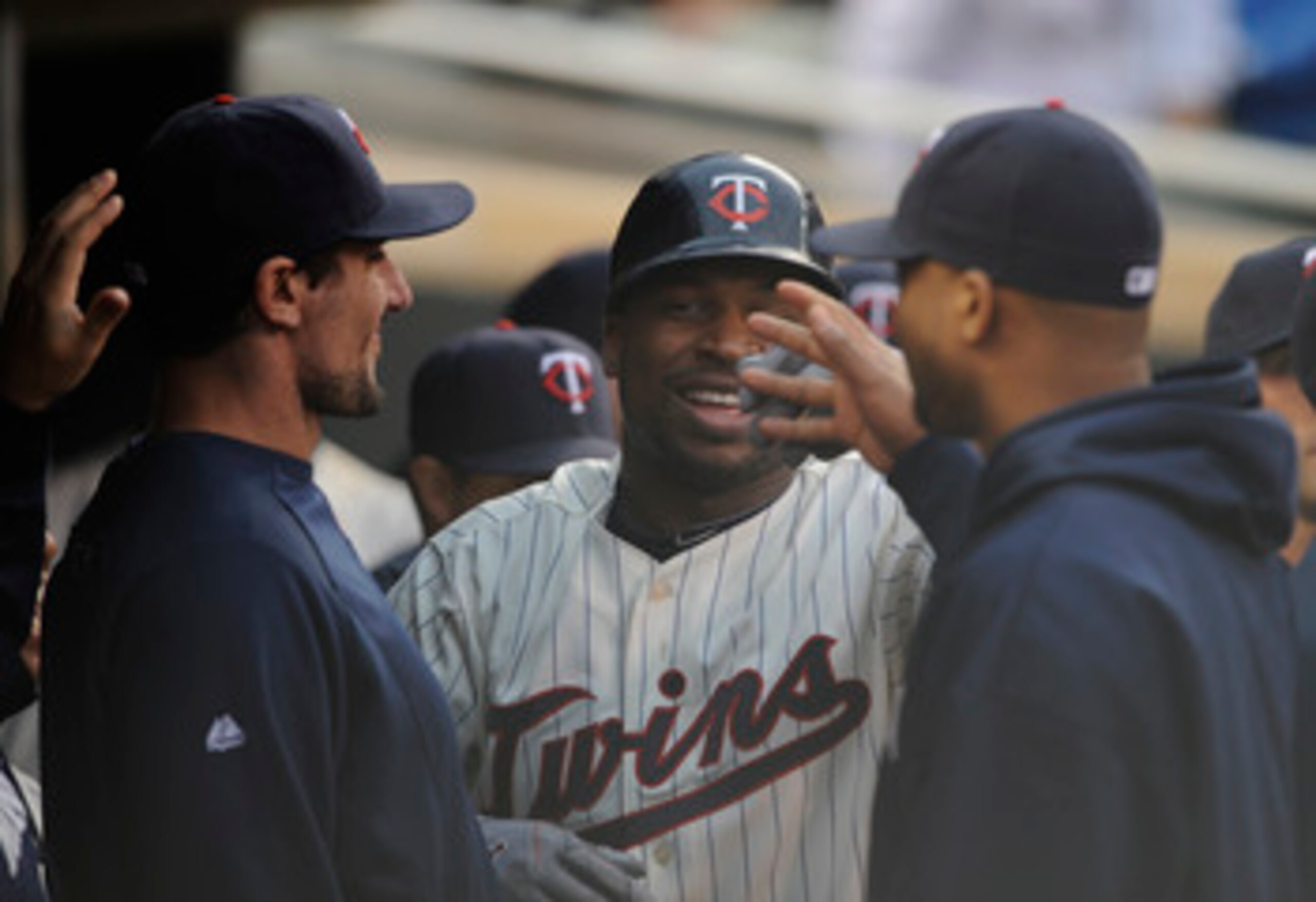 MINNEAPOLIS, MN - JUNE 9: Delmon Young #21 of the Minnesota Twins celebrates a solo home run against the Texas Rangers during the second inning of their game on June 9, 2011 at Target Field in Minneapolis, Minnesota. (Photo by Hannah Foslien/Getty Images)