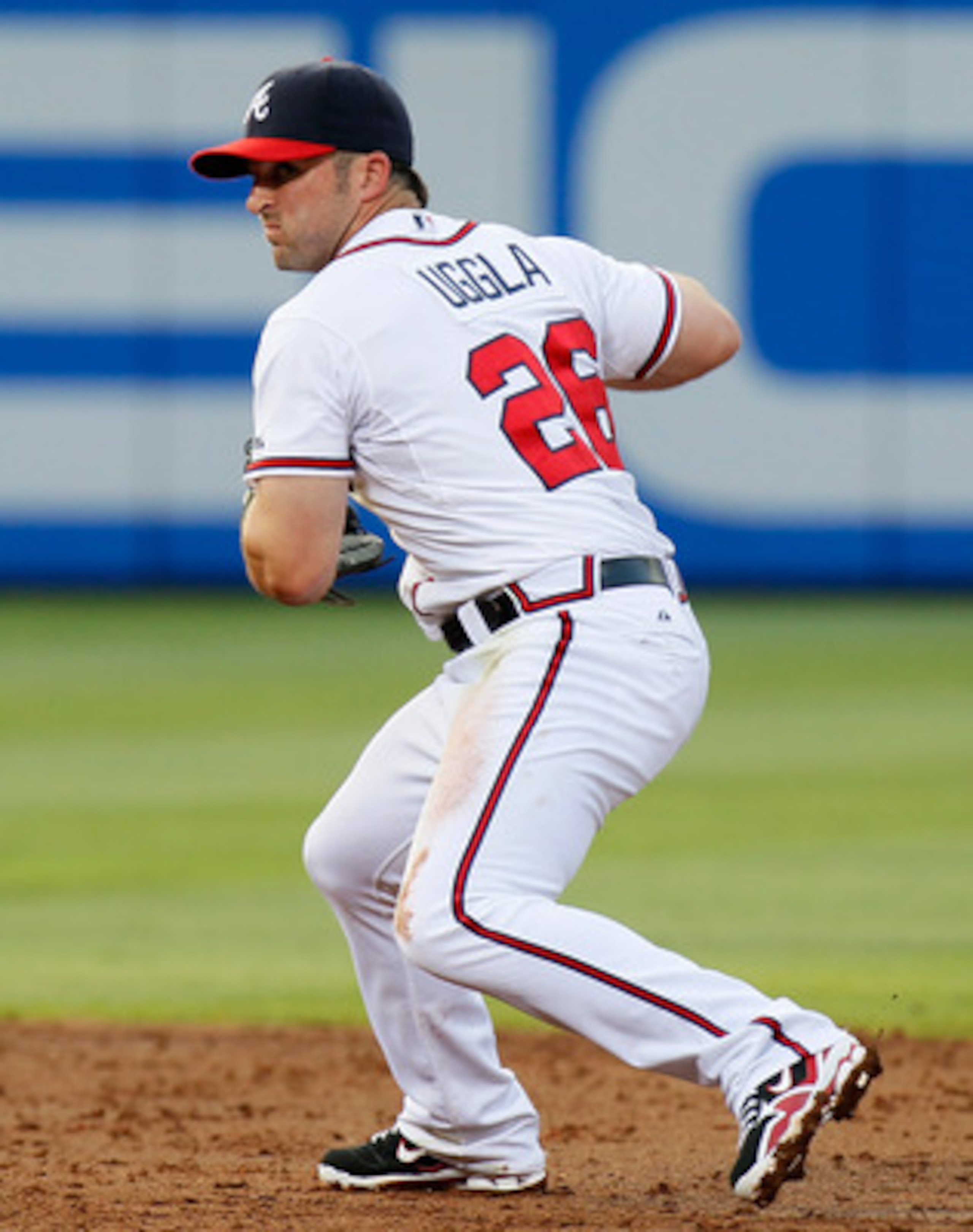 ATLANTA, GA - JUNE 01: Dan Uggla #26 of the Atlanta Braves against the San Diego Padres at Turner Field on June 1, 2011 in Atlanta, Georgia. (Photo by Kevin C. Cox/Getty Images) ATLANTA, GA - JUNE 01: Dan Uggla #26 of the Atlanta Braves against the San Diego Padres at Turner Field on June 1, 2011 in Atlanta, Georgia. (Photo by Kevin C. Cox/Getty Images)