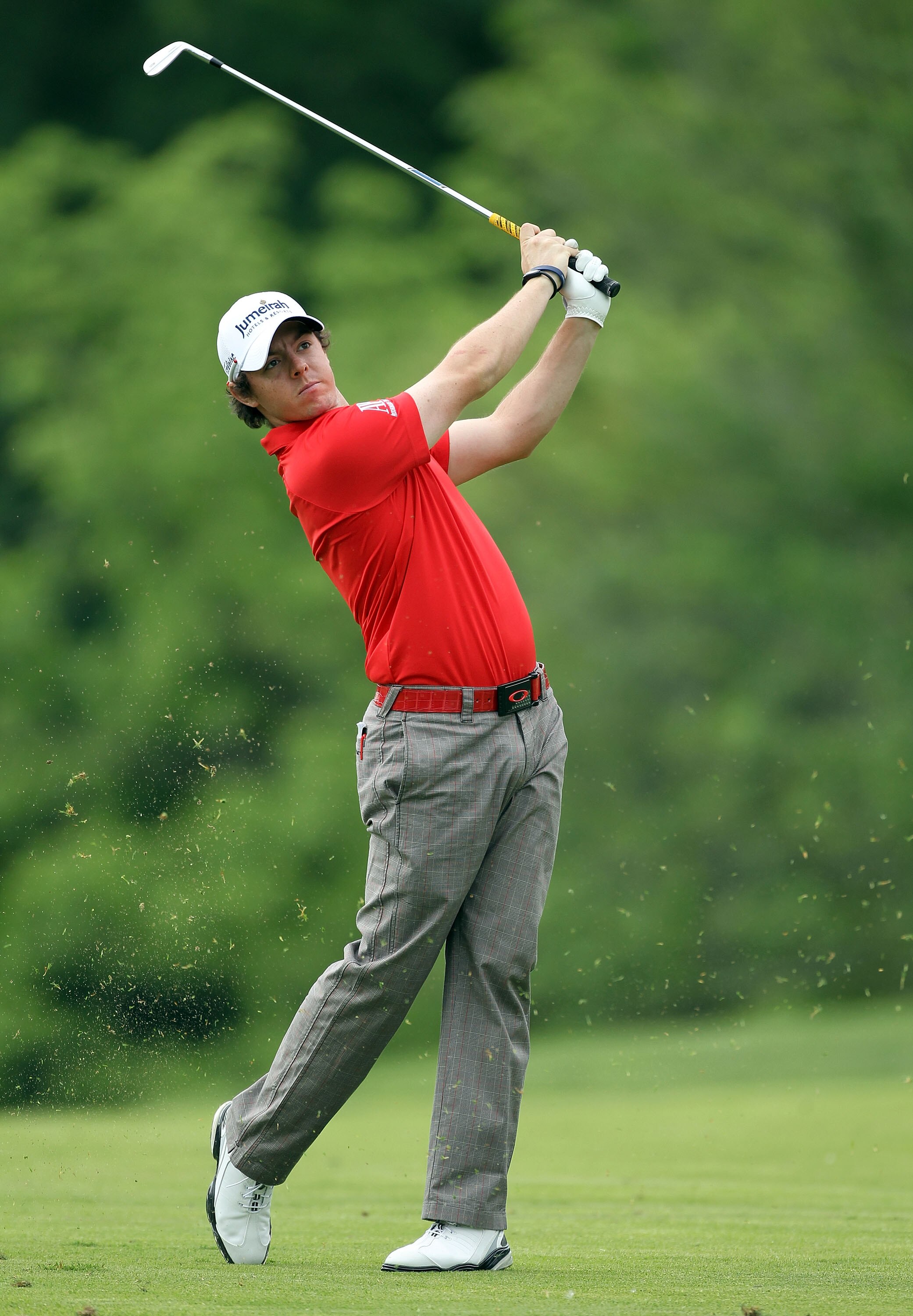 DUBLIN, OH - JUNE 03:  Rory McIlroy of Nothern Ireland hits his second shot on the par 4 10th hole during the second round of the Memorial Tournament presented by Nationwide Insurance at Muirfield Village Golf Club on June 3, 2011 in Dublin, Ohio.  (Photo