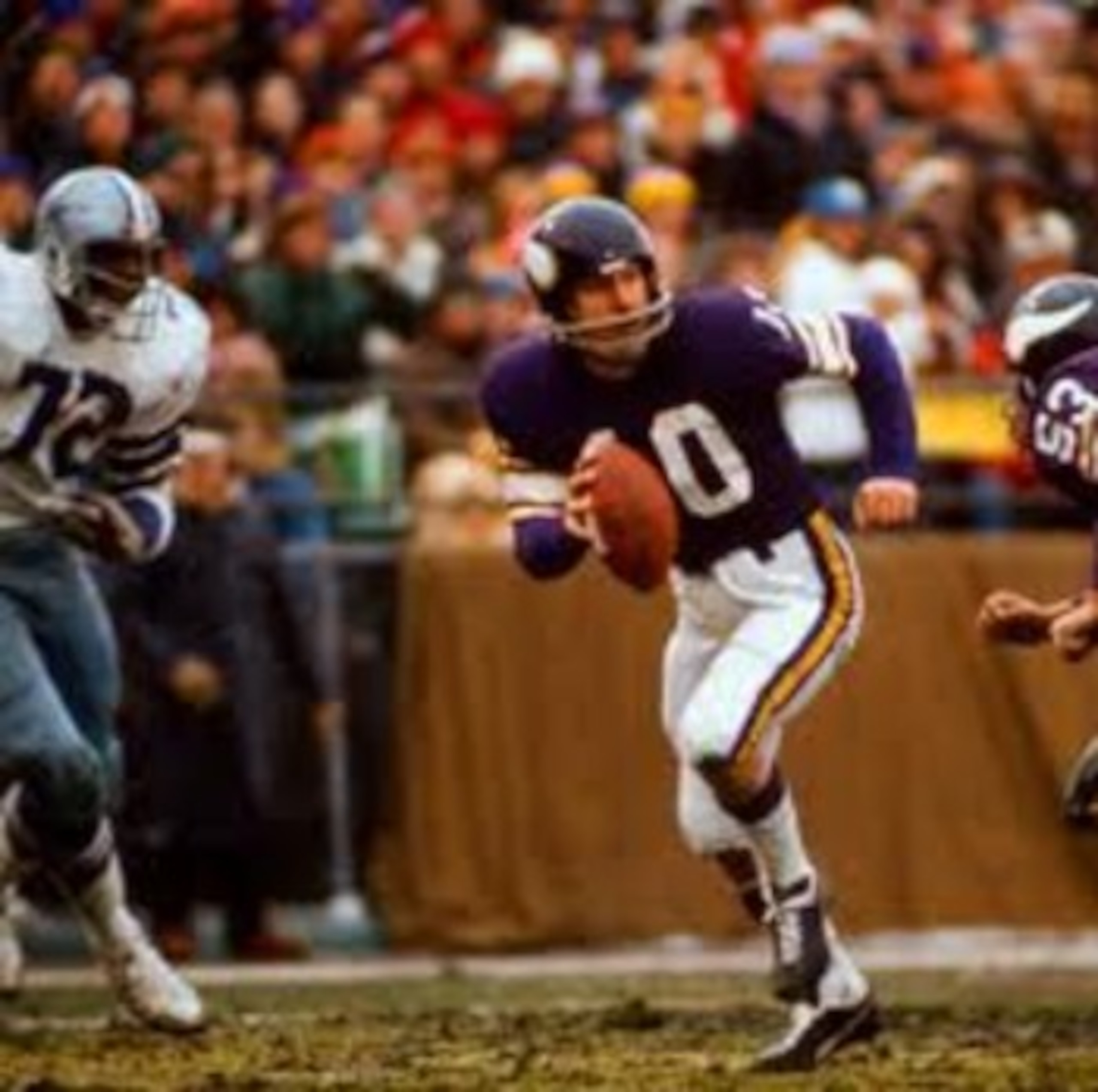 Vikings QB Fran Tarkenton began a new term in pro football: The Scramble
