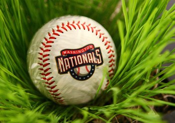 SECAUCUS, NJ - JUNE 07:  A detailed view of a Washington National baseball during the MLB First Year Player Draft on June 7, 2010 held in Studio 42 at the MLB Network in Secaucus, New Jersey.  (Photo by Mike Stobe/Getty Images)
