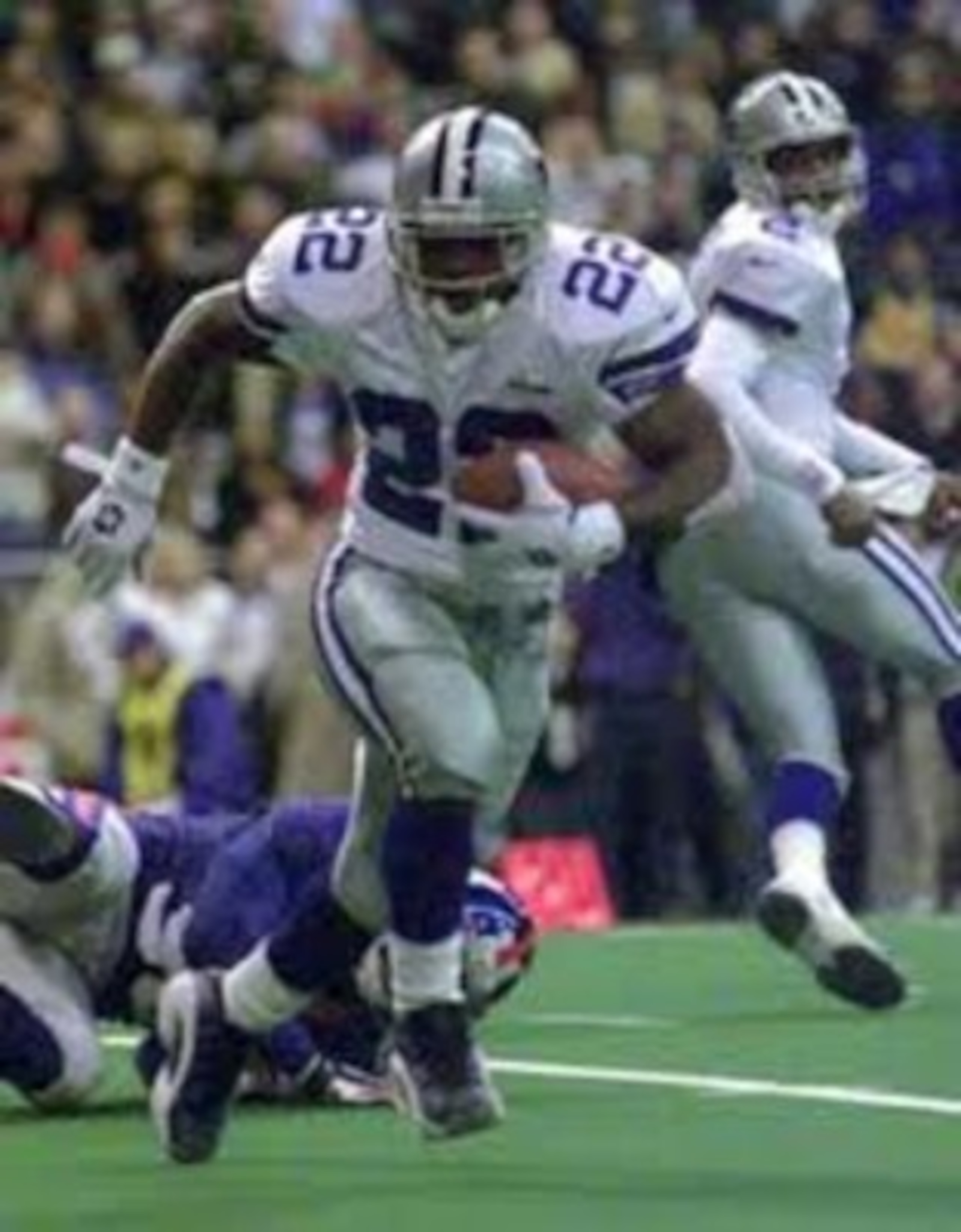 Cowboys Emmitt Smith would go on to become the NFL's All-time rushing leader.