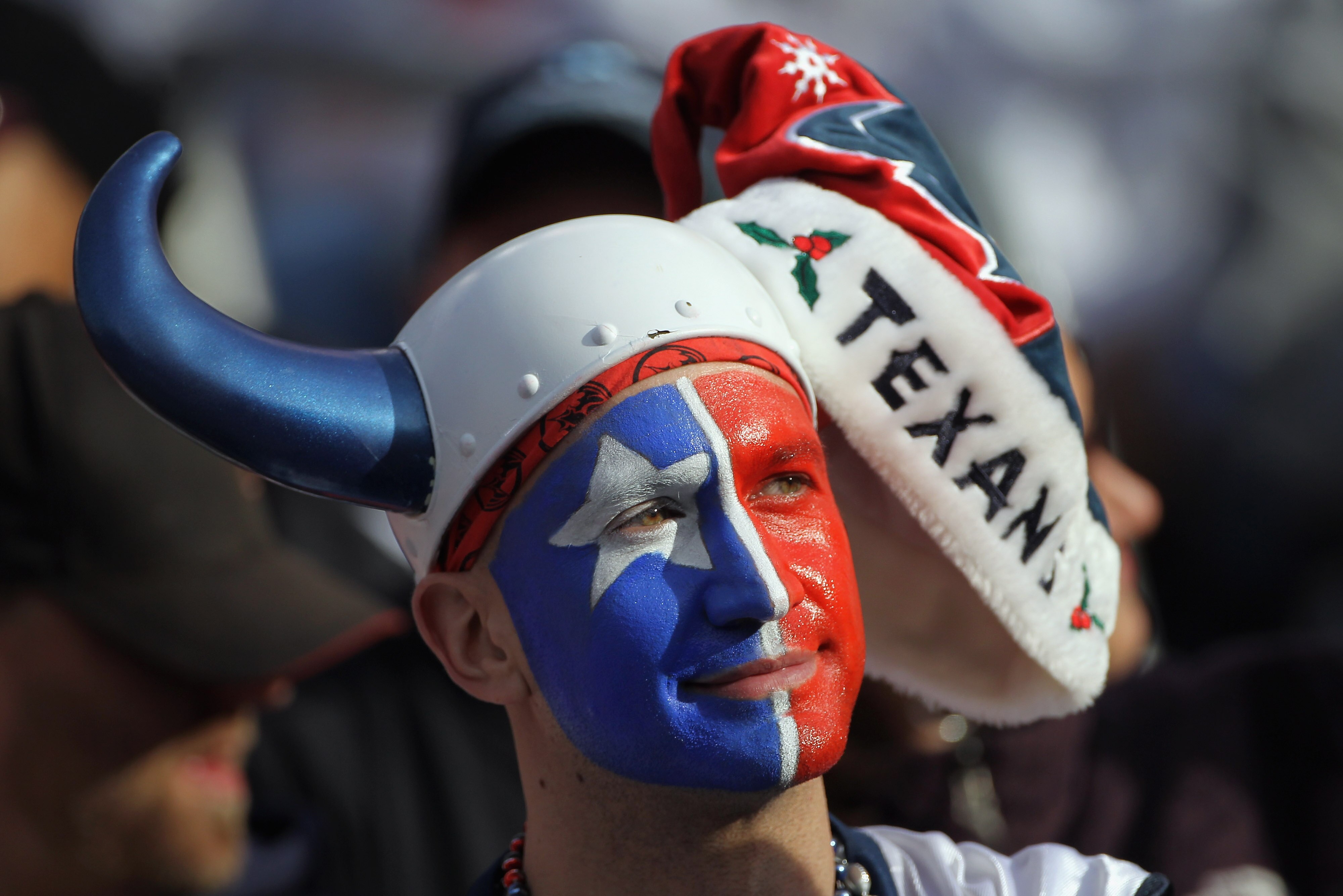DENVER - DECEMBER 26:  A fan shows his support of the Houston Texas against the Denver Broncos at INVESCO Field at Mile High on December 26, 2010 in Denver, Colorado.  (Photo by Doug Pensinger/Getty Images)